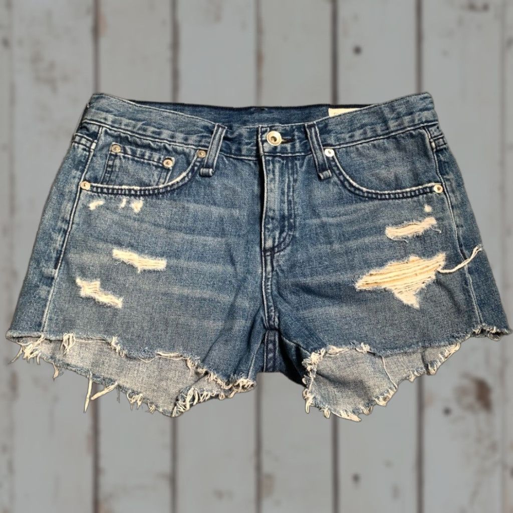 Rag & Bone rag & bone cate mid-rise short quartz distressed shorts 25 Size 42" / US 20 - 1 Thumbnail