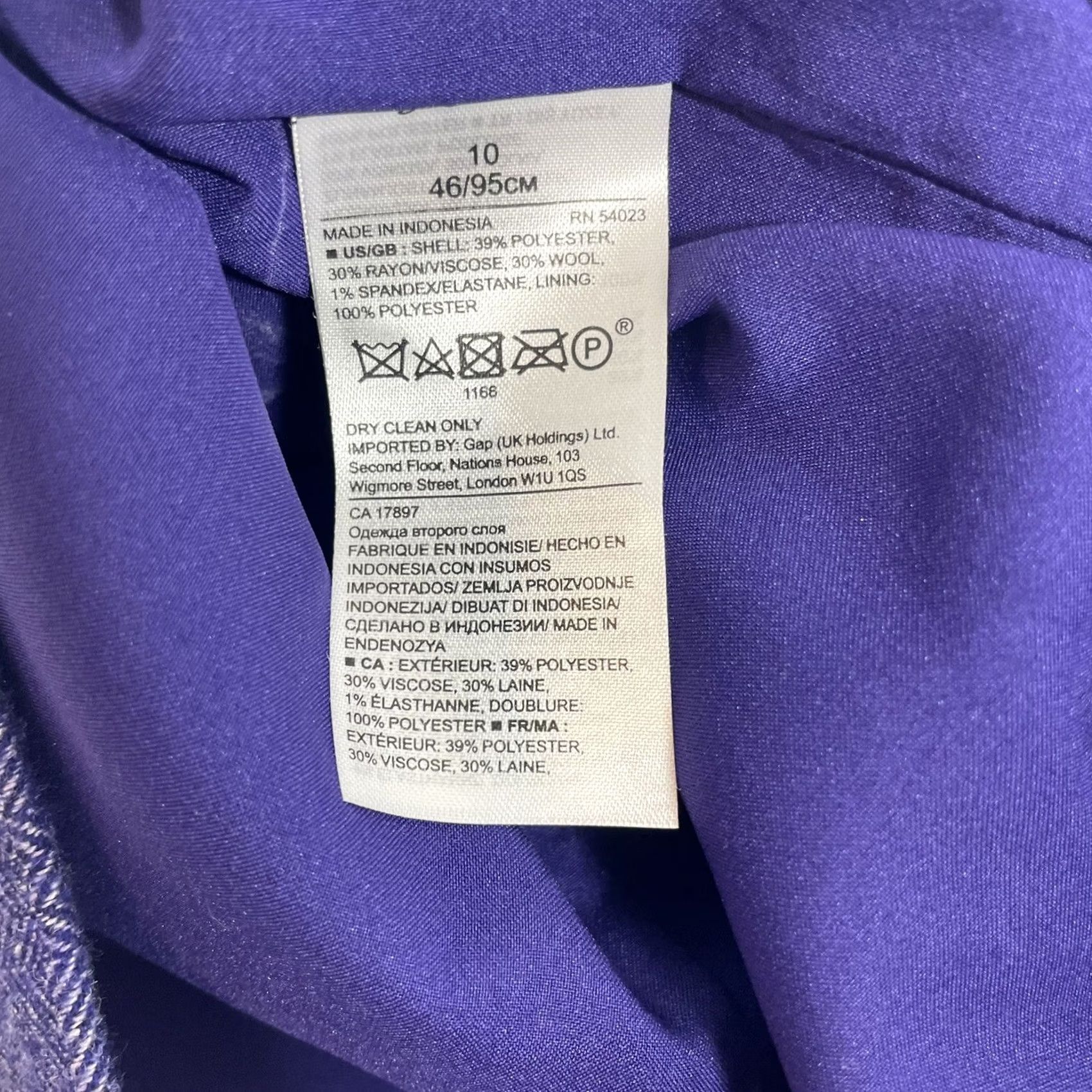 Banana Republic Banana Republic Dress Womens 10 Purple Neck Sleeveless Lined Style Size L / US 10 / IT 46 - 7 Thumbnail