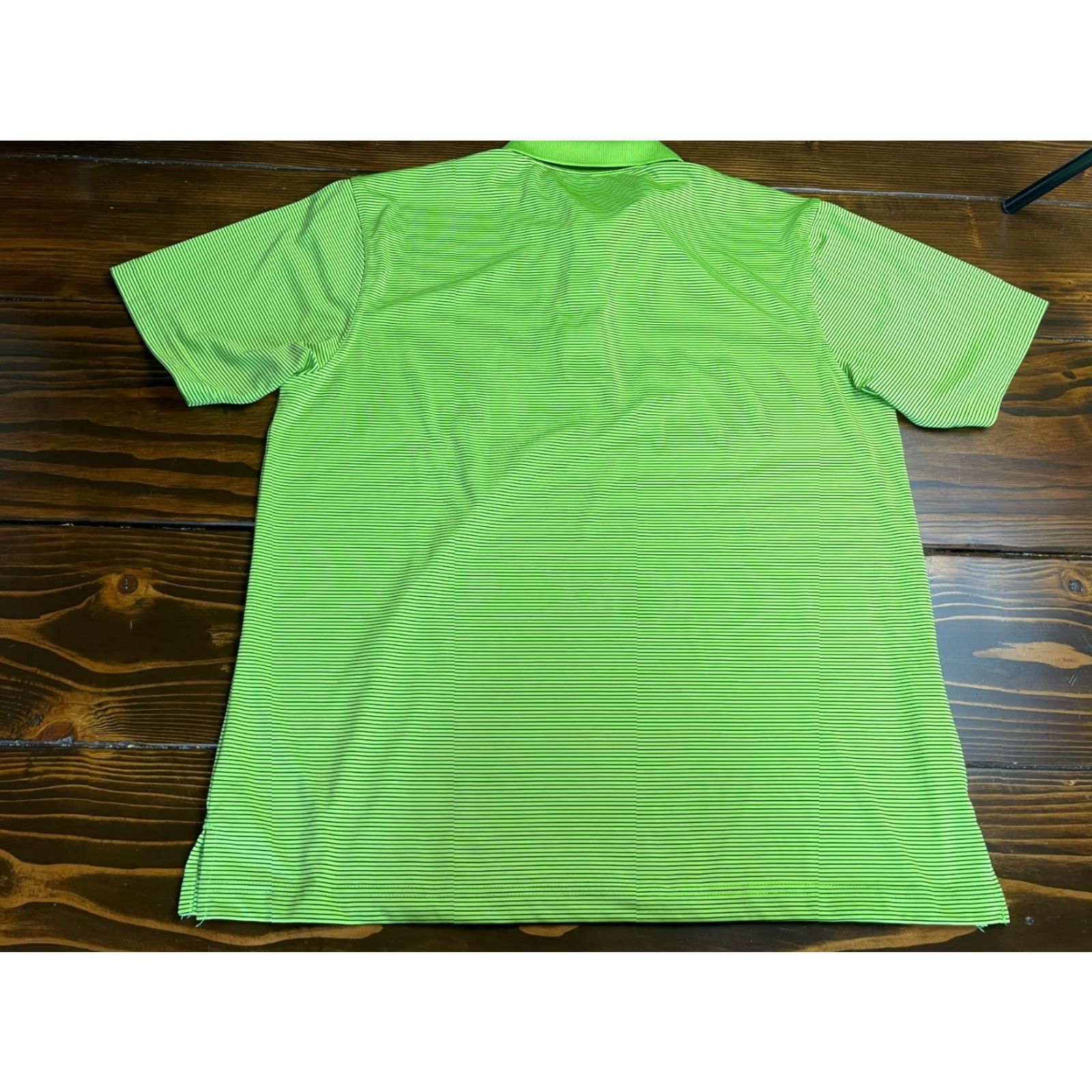 Vintage Grand Slam Polo Shirt Men Large Green Black Striped Golf Short Sleeve Shirt Size US L / EU 52-54 / 3 - 2 Thumbnail