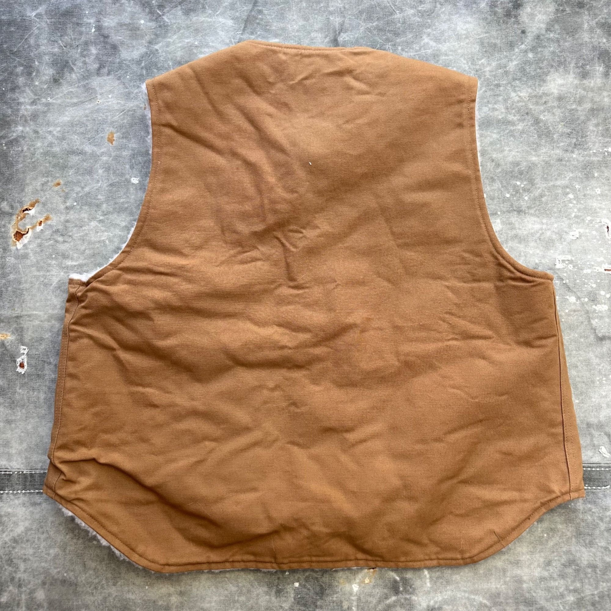 Vintage Vintage 90s New Oldstock Carhartt Sherpa Lined Vest Size US XL / EU 56 / 4 - 3 Thumbnail