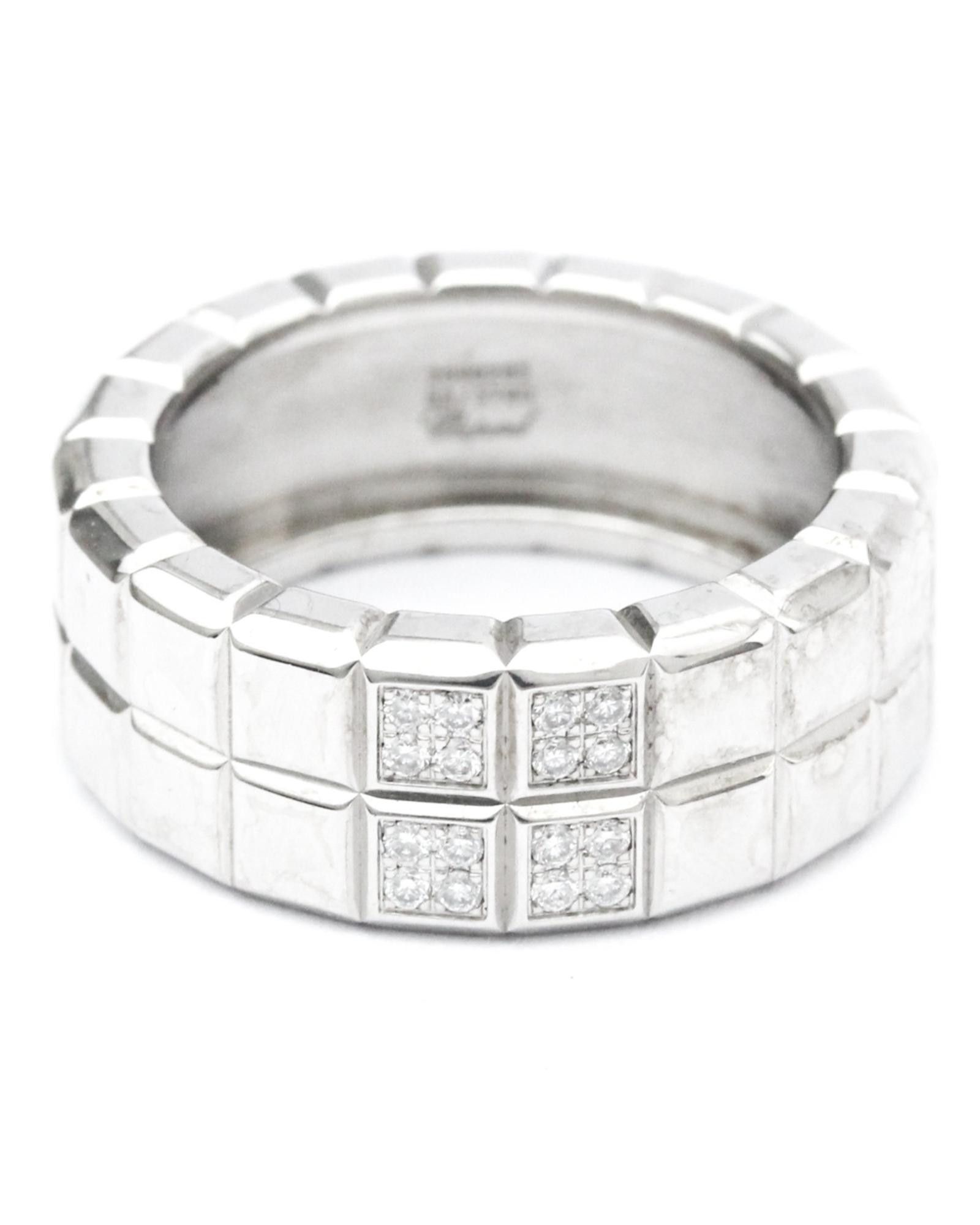 image of Contemporary Chopard Ice Cube Band Ring in Silver, Women's