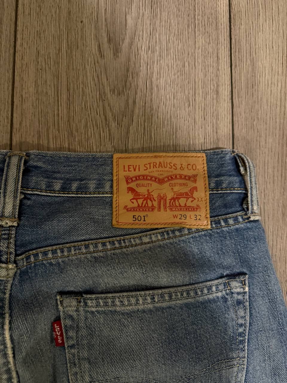 Levi's Levis 501 Jeans W29 L32 Straight Light Blue Washed Size US 29 - 5 Thumbnail
