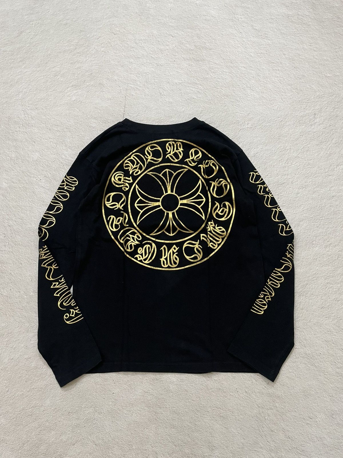 If Six Was Nine 00s Chrome Hearts Style Cross Gothic Script Long Sleeve Y2K Size US M / EU 48-50 / 2 - 1 Thumbnail