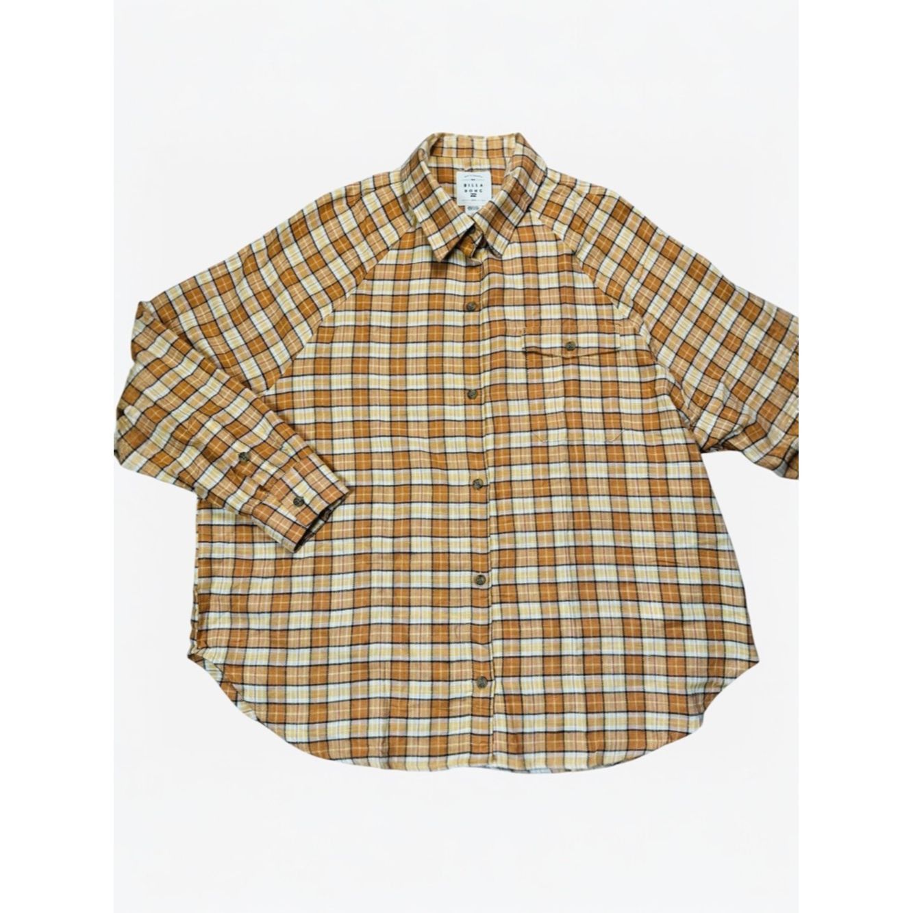 Billabong NWT New Billabong Best Time Cotton Long Sleeve Plaid Shirt Size L / US 10 / IT 46 - 4 Thumbnail