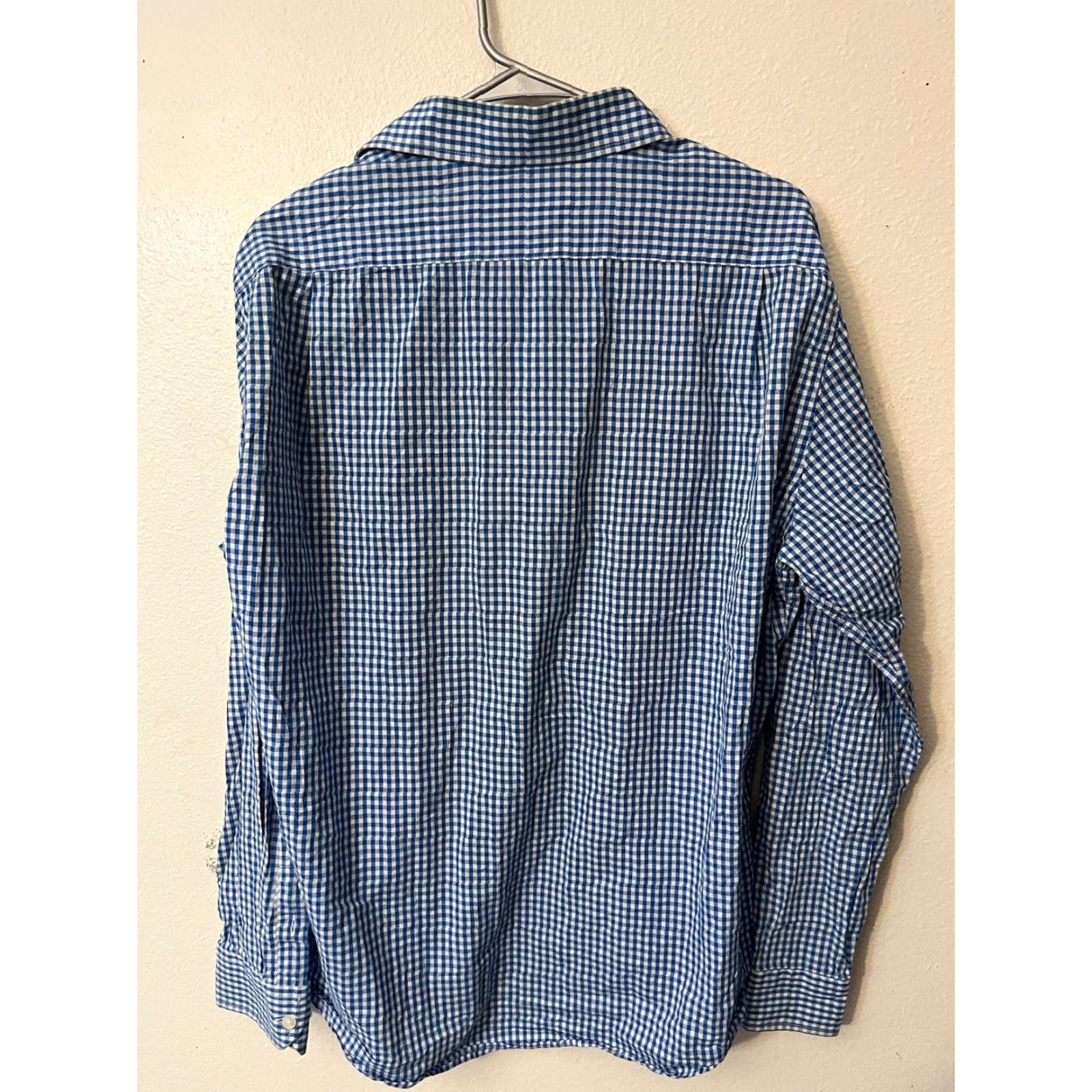 Nautica Nautica Button-Down Gingham Dress Shirt Blue Mens Size L Long Sleeve Classic Vintage No Size US L / EU 52-54 / 3 - 2 Thumbnail