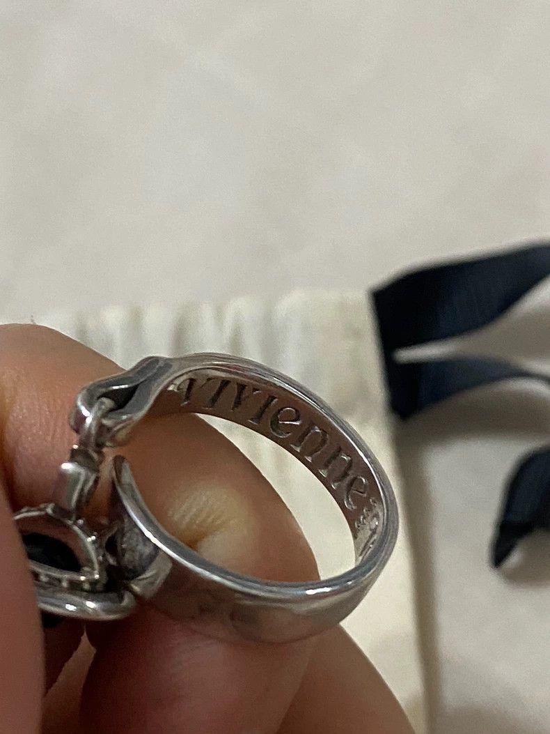 Vivienne Westwood Vivienne Westwood Vintage black agate ribbon ring Size ONE SIZE - 7 Thumbnail
