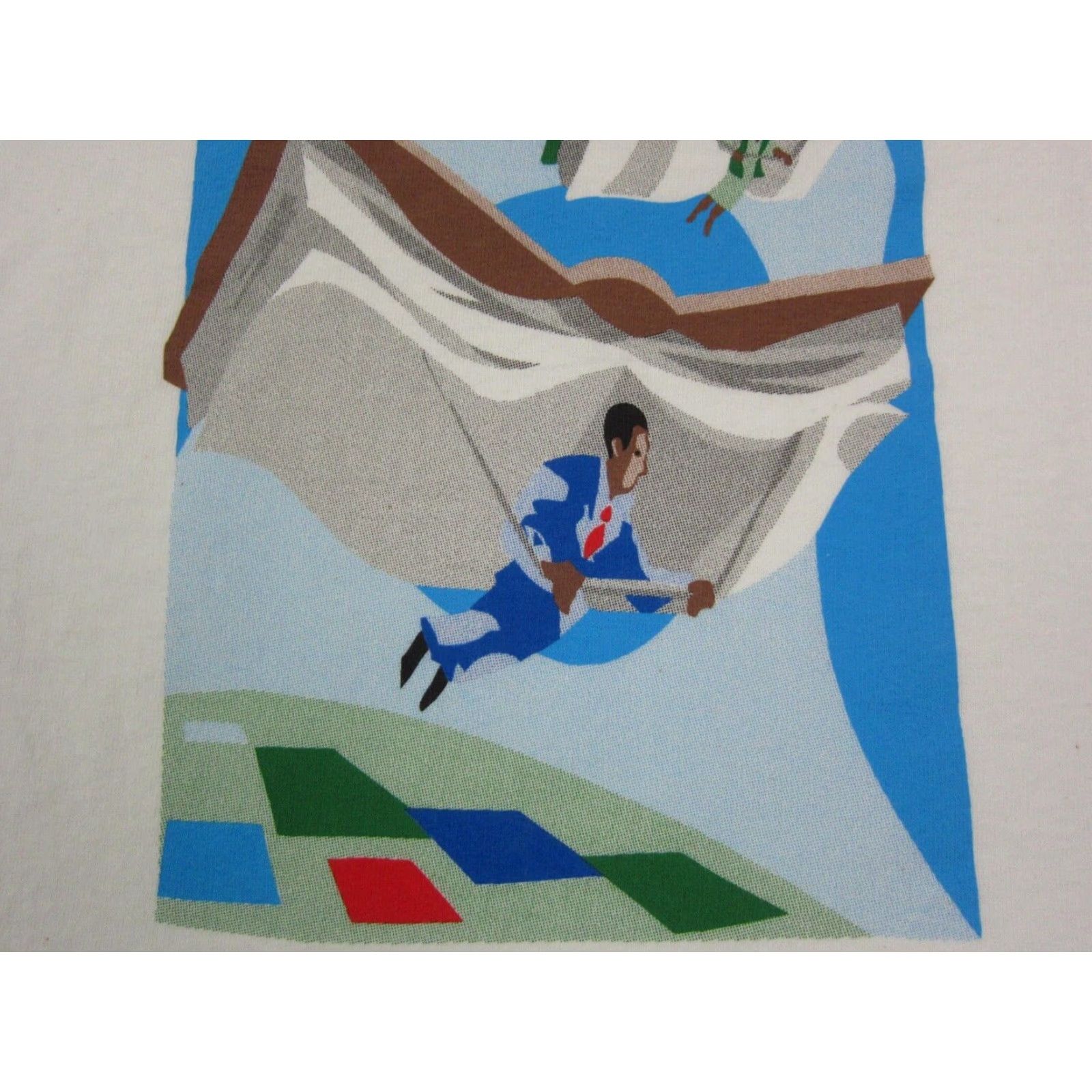 Gildan VINTAGE Gildan Shirt Mens XL White Short Sleeve Crew Neck T-Shirt Reading Books Library 70s 80s 90s City Classic Mens Size US XL / EU 56 / 4 - 4 Thumbnail