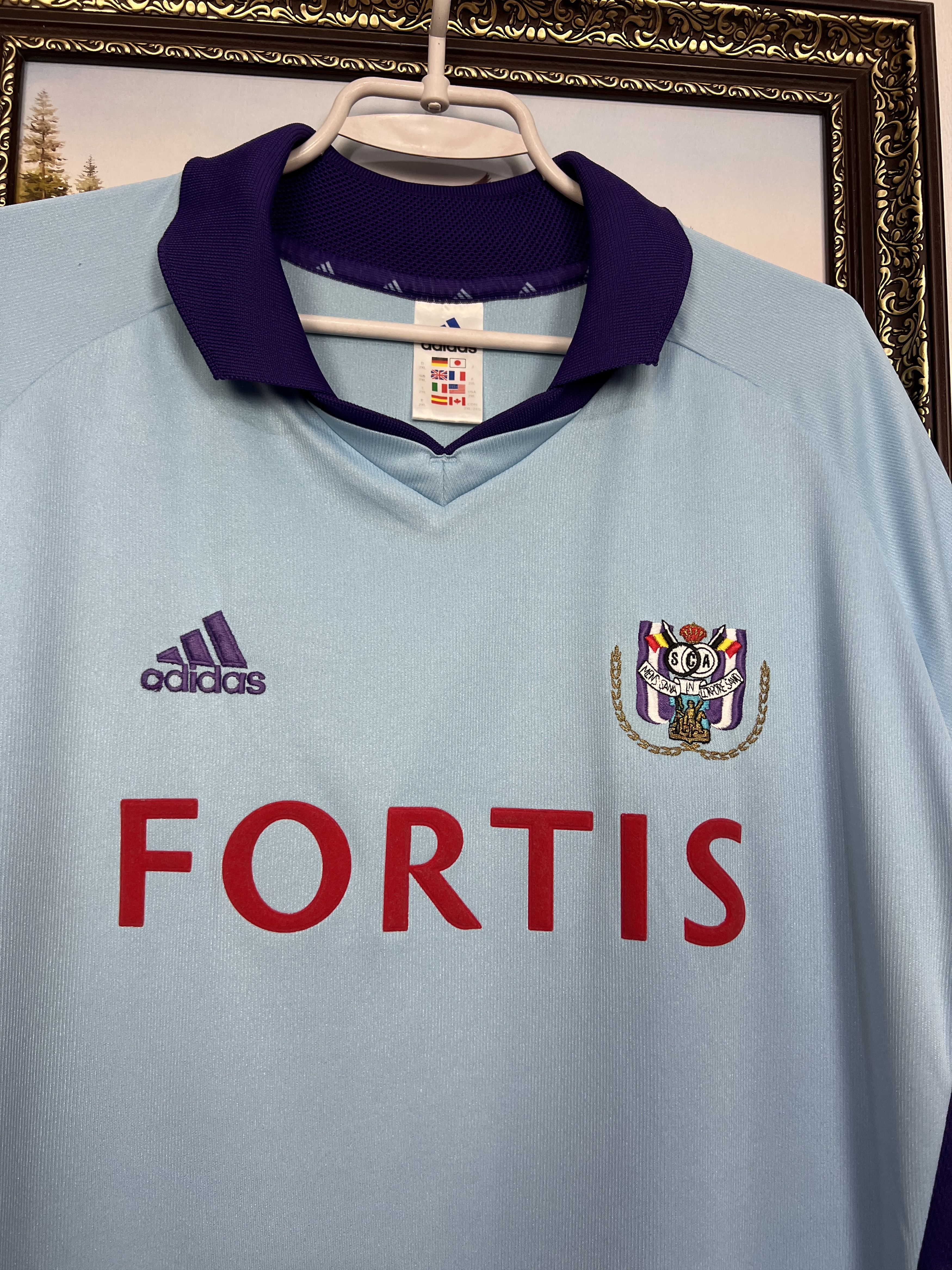 Adidas Anderlecht football Shirt 2000 Soccer Adidas Jersey Trikot Size US XXL / EU 58 / 5 - 3 Thumbnail
