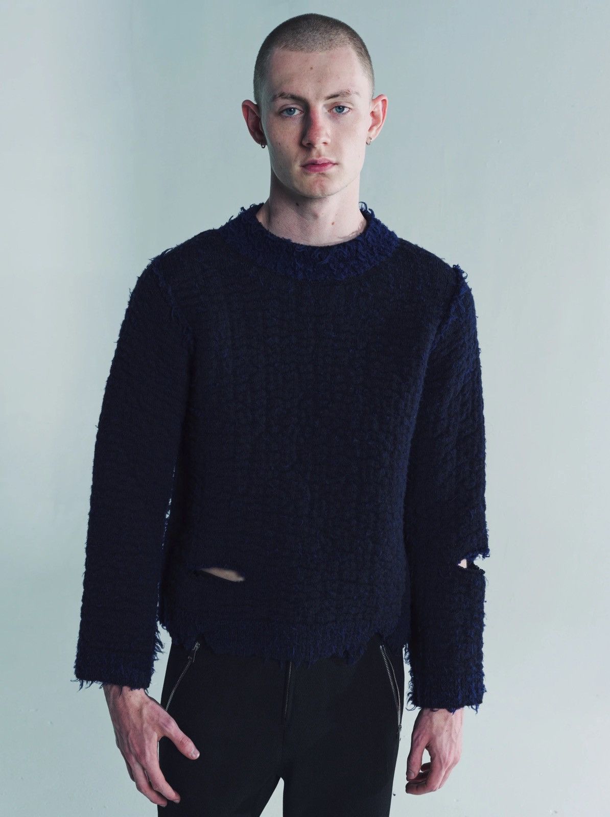 Namacheko Namacheko Navy Wool Elmet Crewneck Sweater Size US S / EU 44-46 / 1 - 1 Thumbnail