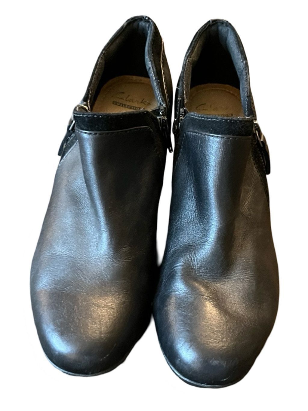 Clarks Clarks Cushion Black Zip Up Leather Booties Ankle Boots 8.5 Size US 8.5 / IT 38.5 - 3 Thumbnail
