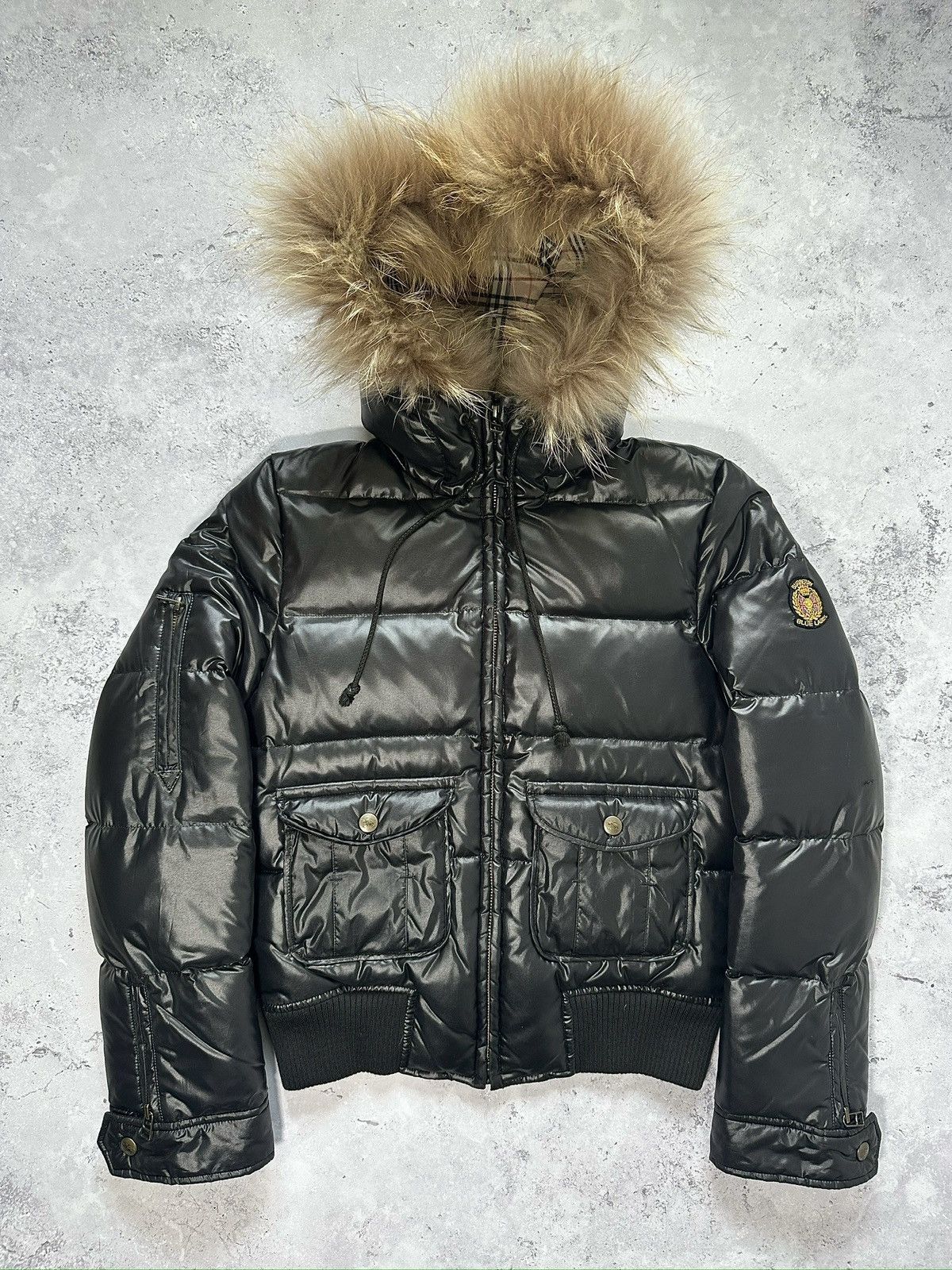 Burberry Burberry Black Label Hooded Stirling Fur Goose Down