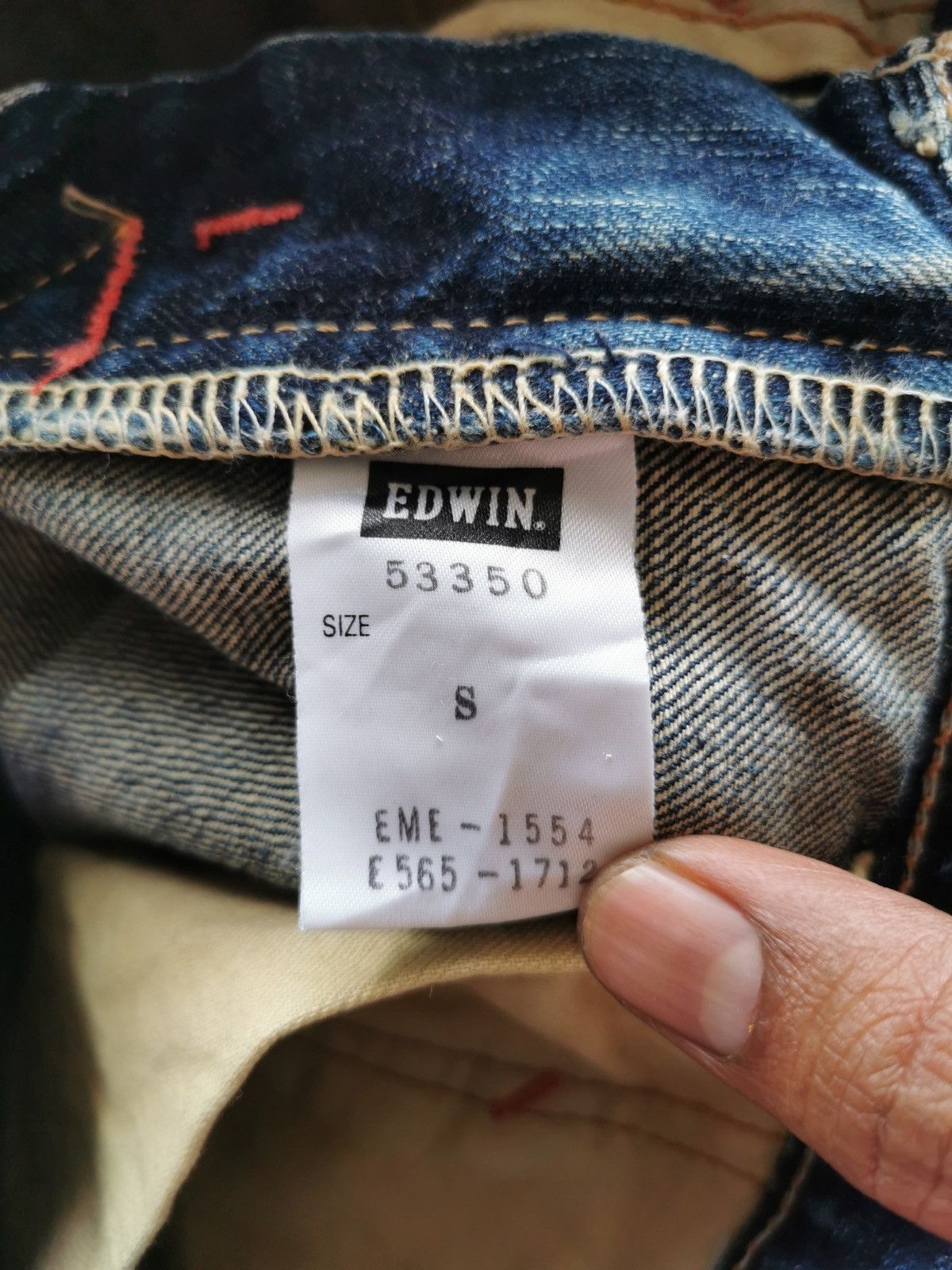 Miss Edwin 503 Cropped Distressed Denim Jeans Women Size 30