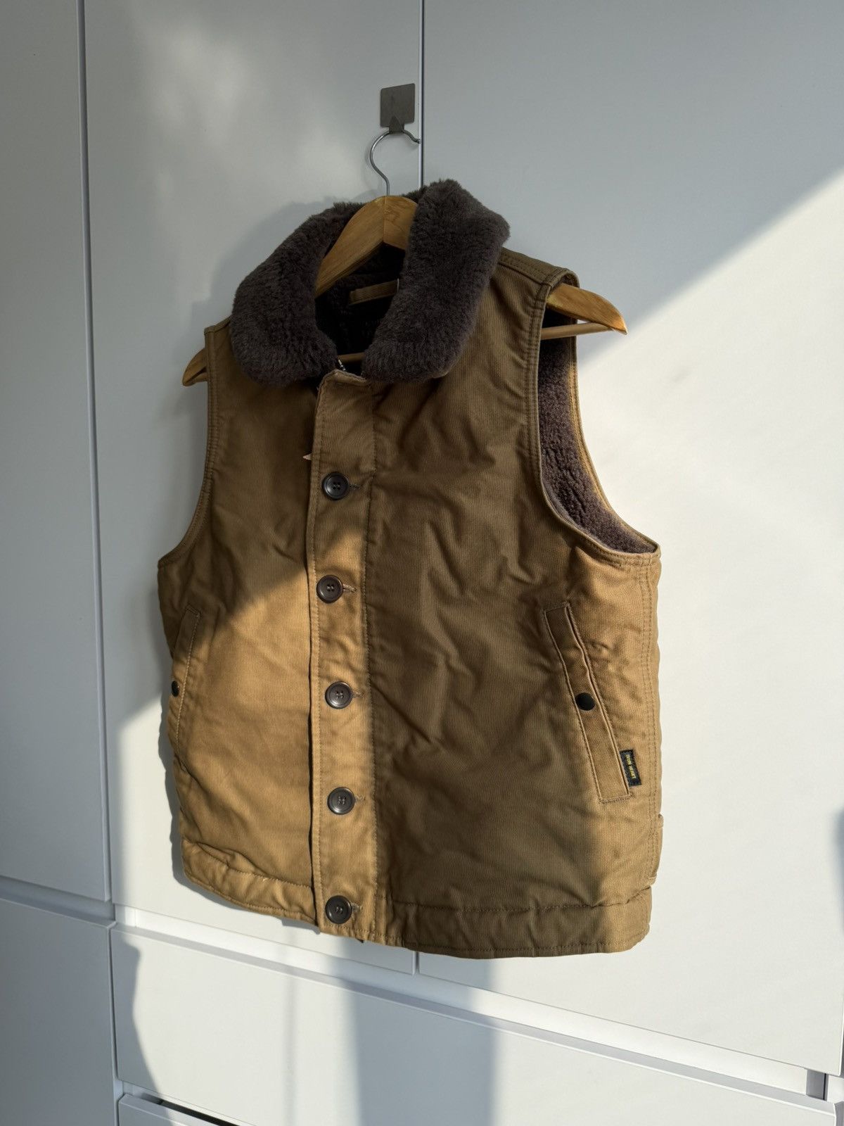 Iron Heart Iron Heart Whipcord N-1 Type Deck Vest Khaki S made in Japan Size 44S - 4 Thumbnail