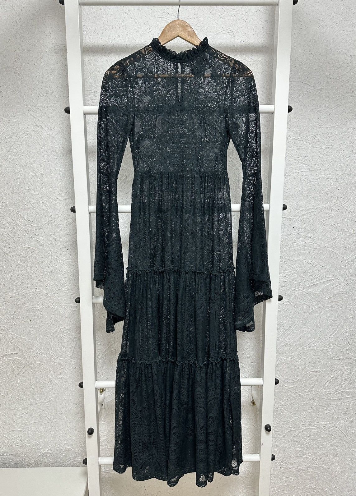 Killstar Killstar Lace Maxi Dress XS Vintage 90s Gothic Rock Style Size XS / US 0-2 / IT 36-38 - 4 Thumbnail