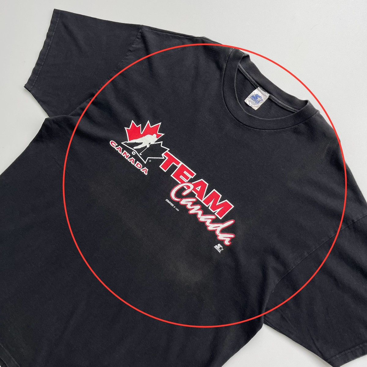 NHL × Starter × Vintage Starter Canada Team NHL 1999 Vintage T-Shirt Black 90’s Rare Size US XL / EU 56 / 4 - 10 Thumbnail