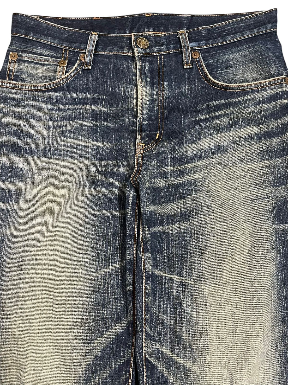Edwin Vintage Japan Edwin 504 Blue Wash Style Distress Style Jeans Size US 32 / EU 48 - 3 Thumbnail