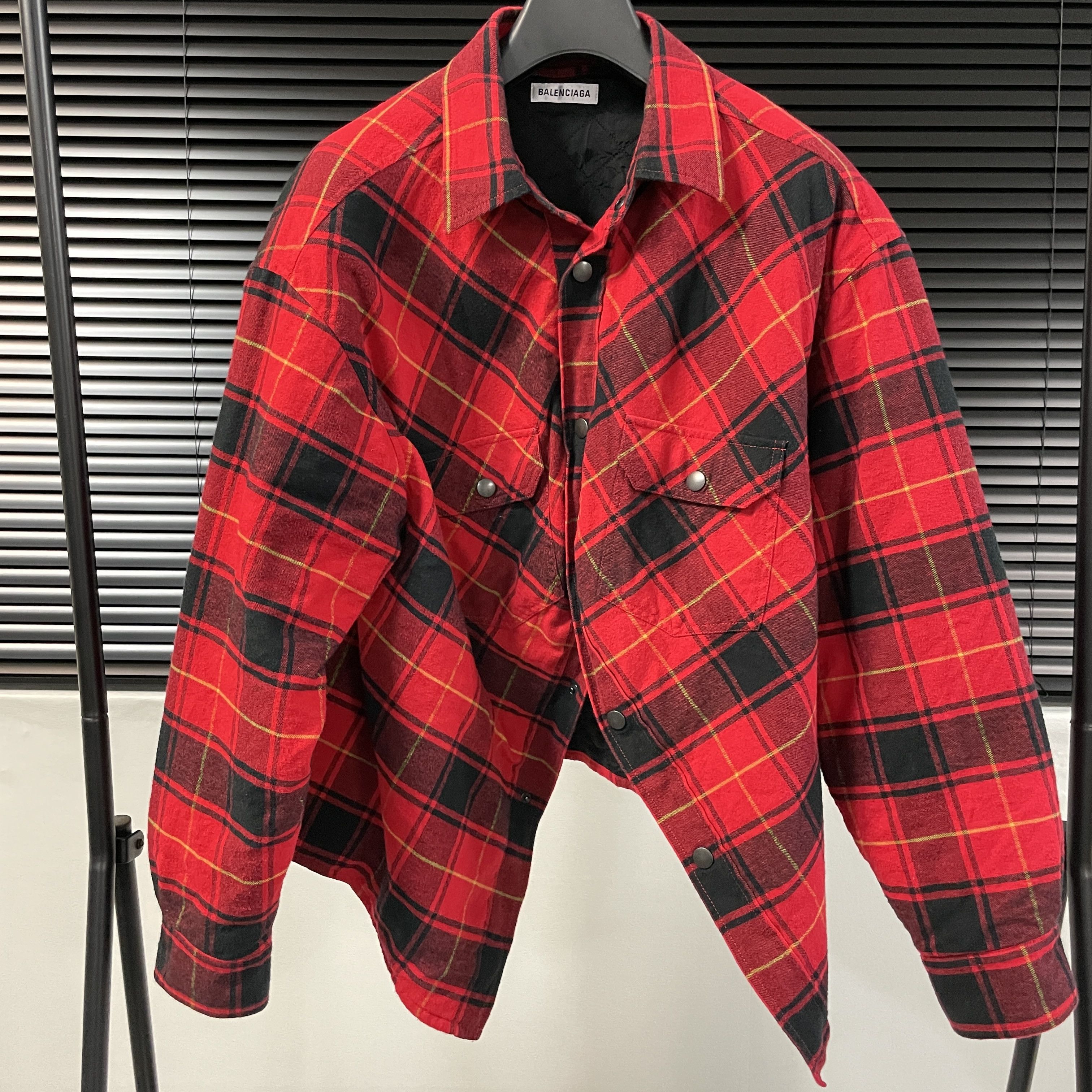 Balenciaga Swing Flannel Shirt Jacket