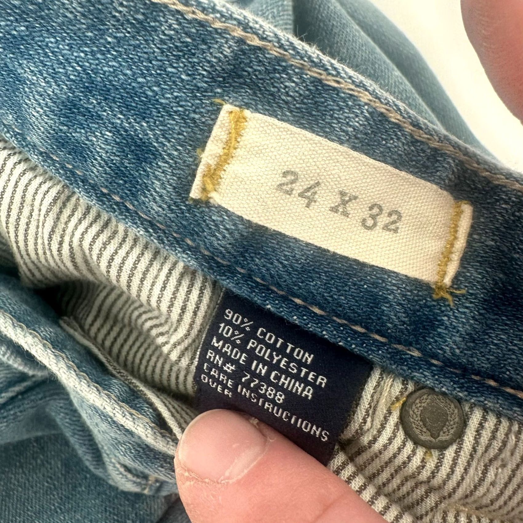 Madewell Madewell Jeans Women's Skinny 24x32 Blue Denim Mid Rise 5-Pocket Regular Waist 27" Inseam 32" Hipster Vintage: No Size 42" / US 20 - 3 Thumbnail
