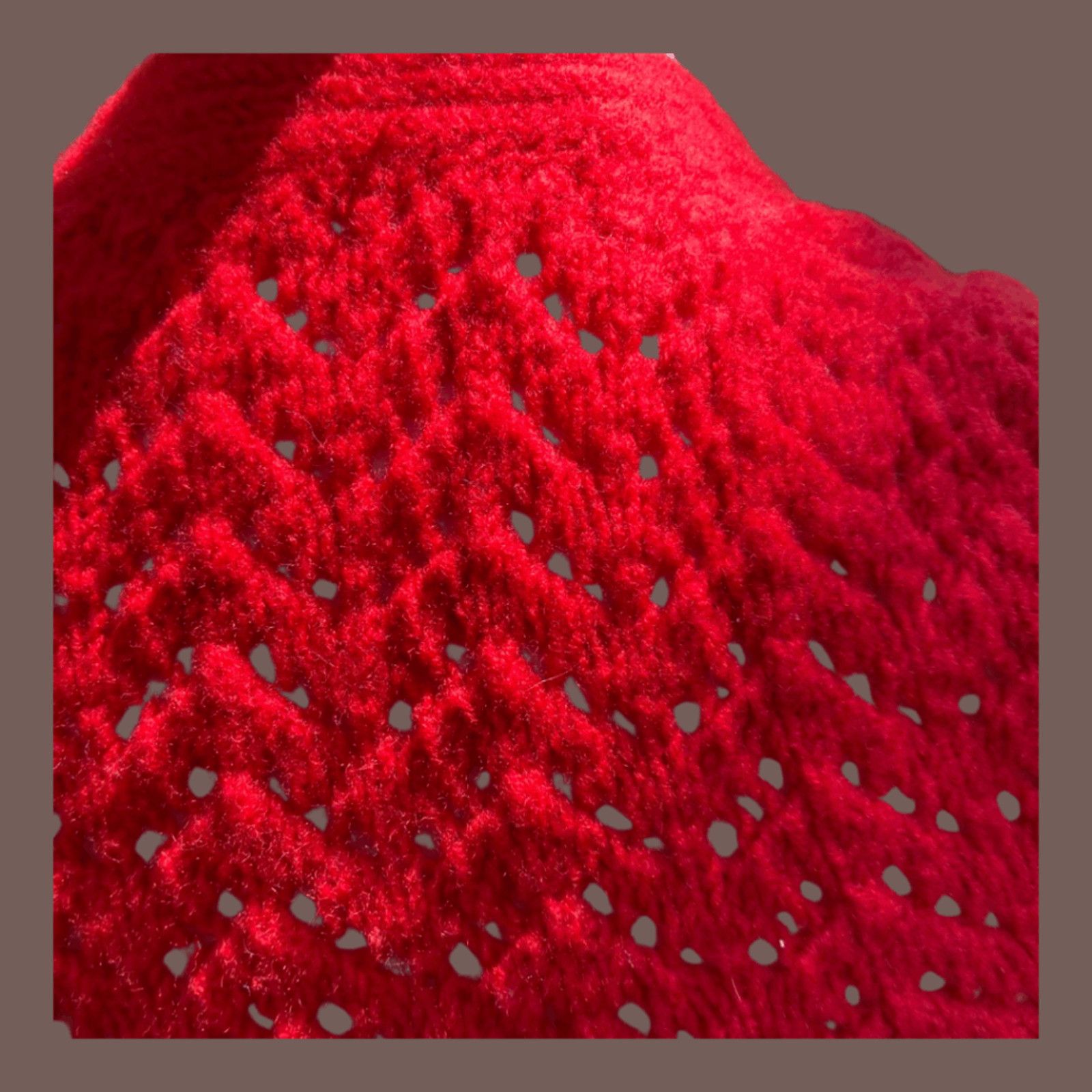 Handmade × Vintage VTG Sleeveless Knit Vest | Handmade Red Cotton 90s Boxy Fit Size XS / US 0-2 / IT 36-38 - 4 Thumbnail