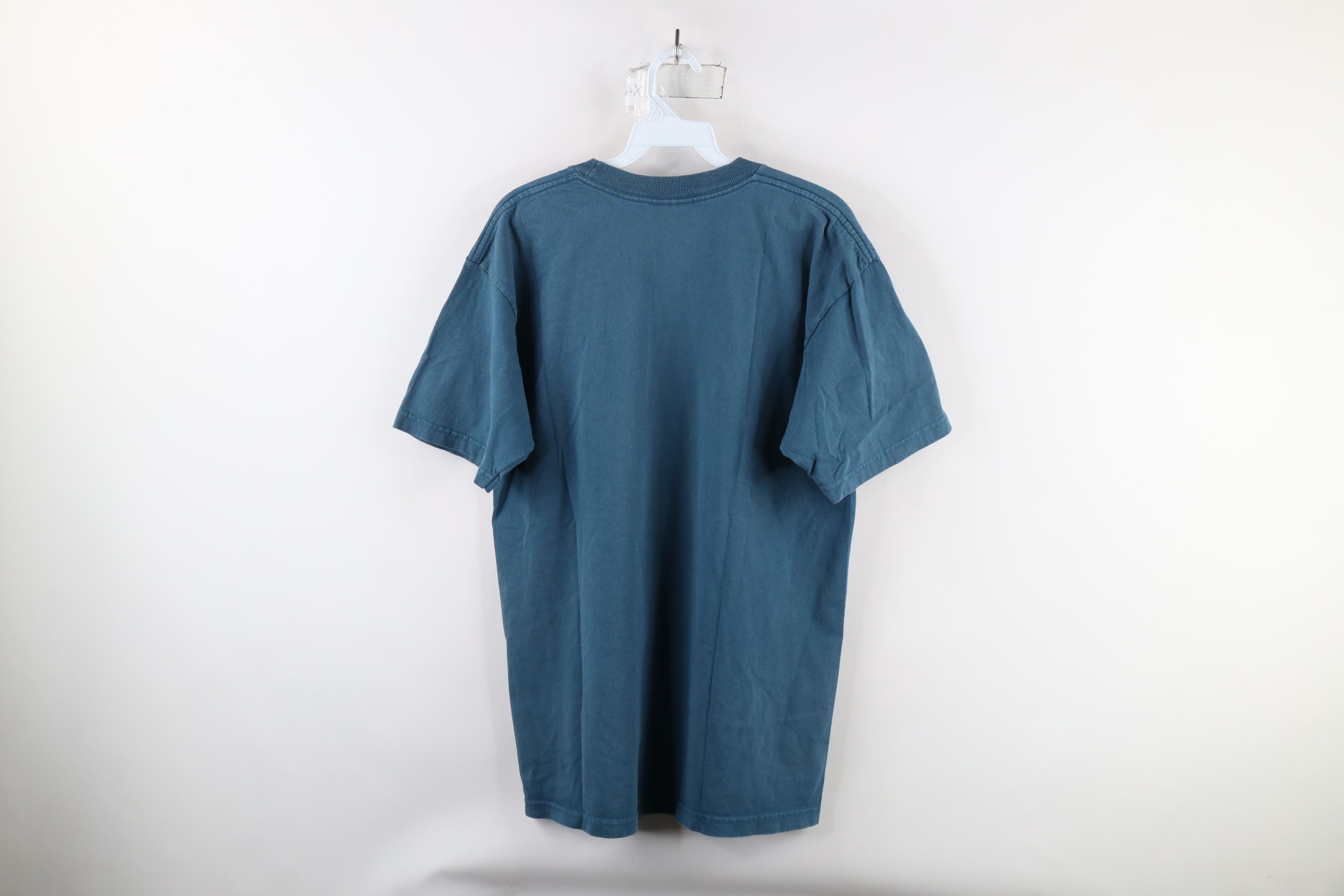 Vintage Vintage 90s Streetwear Out West Virginia T-Shirt Blue USA Size US L / EU 52-54 / 3 - 7 Thumbnail
