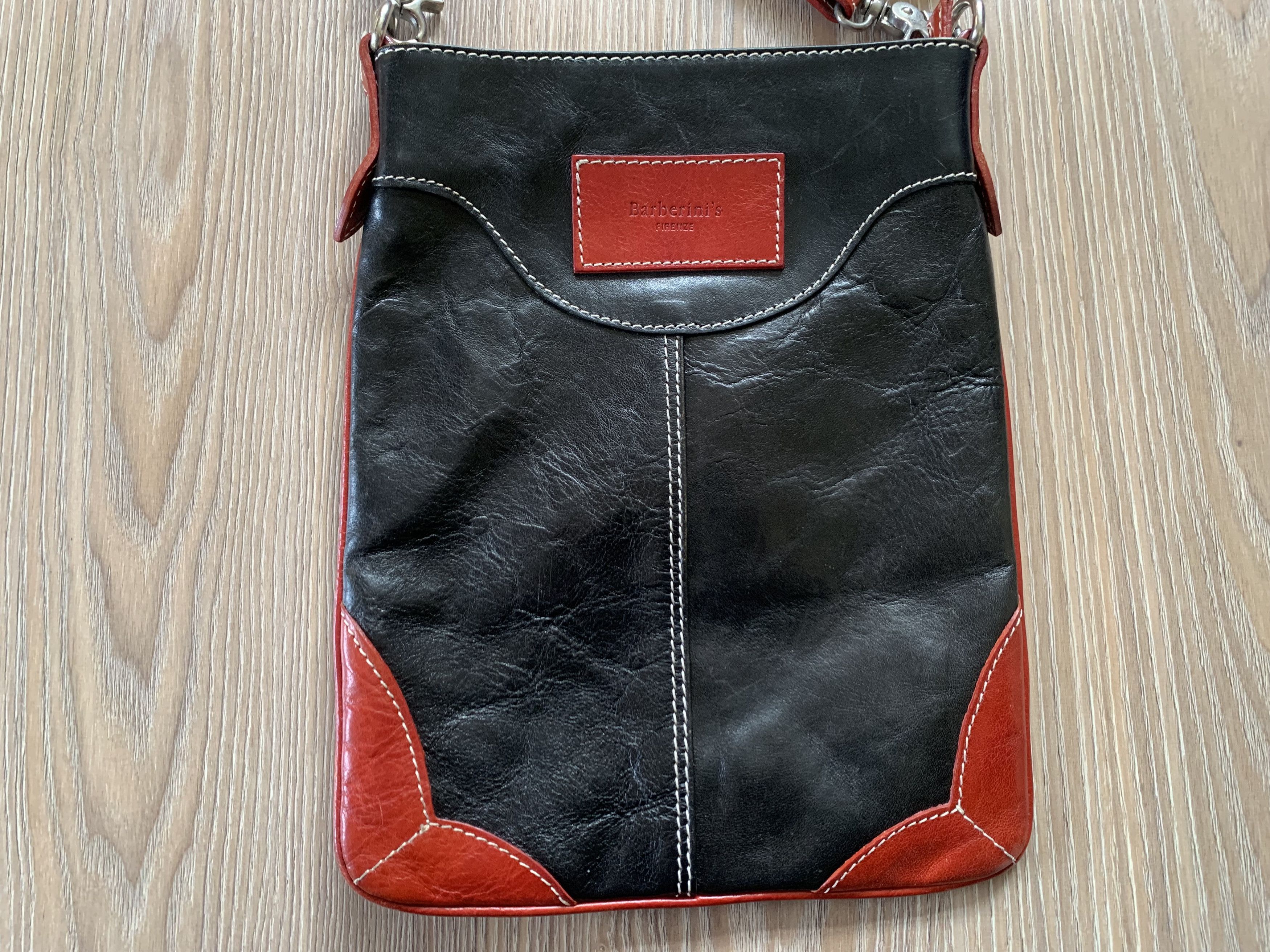 Firenze Rare Firenze Barberini Leather Messenger CrossBody Bag Size ONE SIZE - 5 Thumbnail