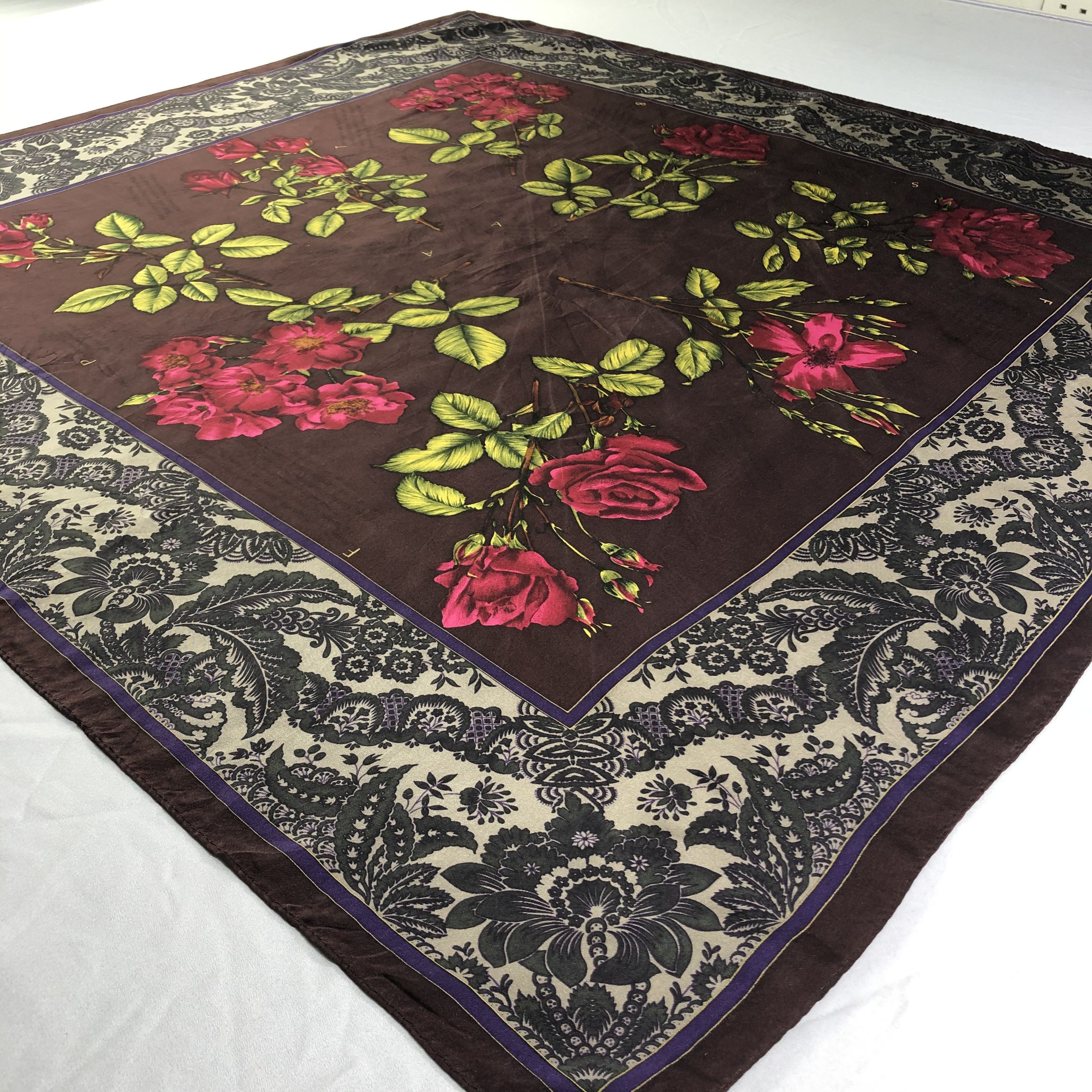 Vintage Vintage Silk Scarf Size ONE SIZE - 3 Thumbnail