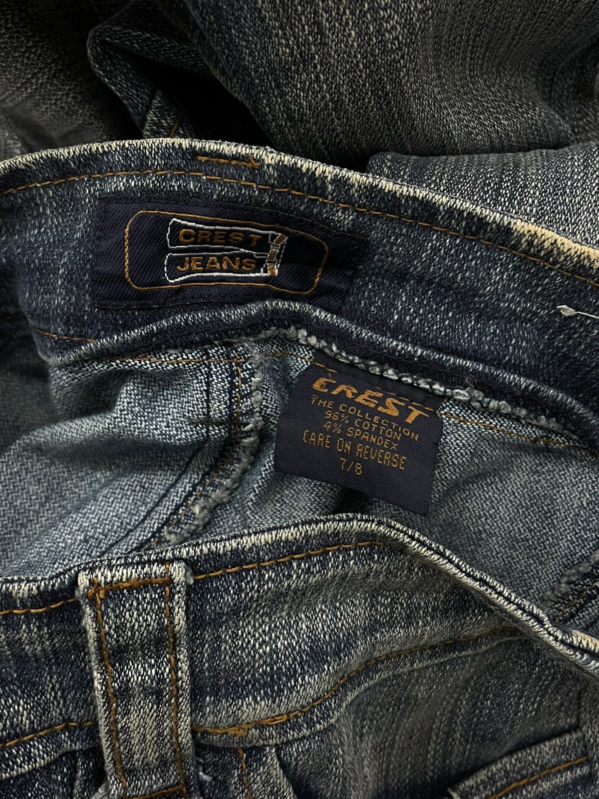 Japanese Brand Vintage Japan Designer 90’s Crest Jeans Flared Trible Denim Size US 29 - 11 Thumbnail