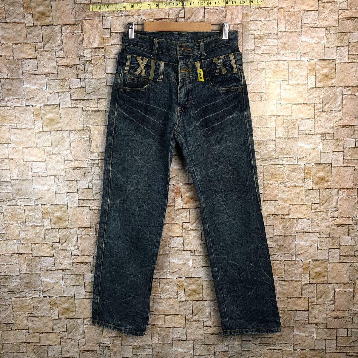 Japanese Brand Le John Blue Double Waist Denim Pants #A159 Size US 26 / EU 42 - 1 Thumbnail