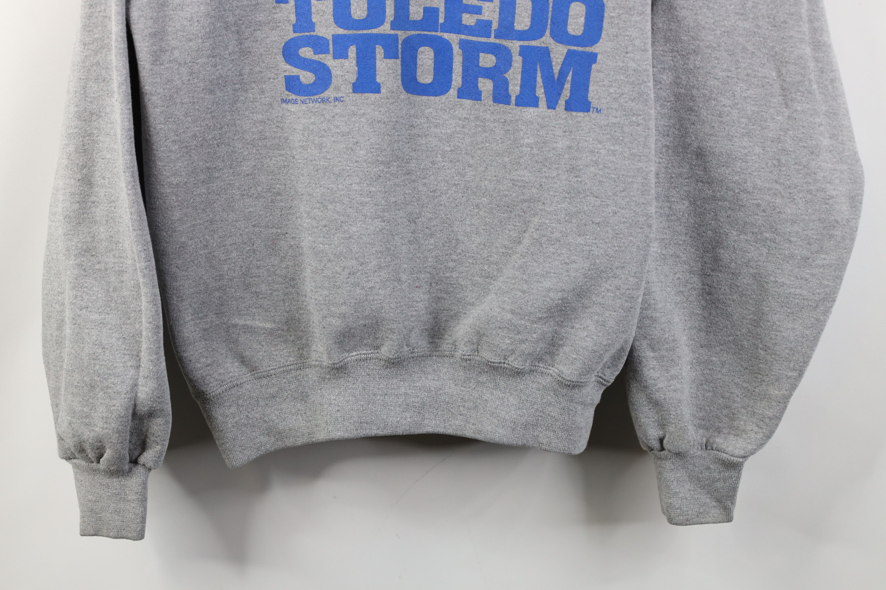 Vintage Vintage 90s League Toledo Storm Hockey Sweatshirt Gray USA Size US L / EU 52-54 / 3 - 3 Thumbnail