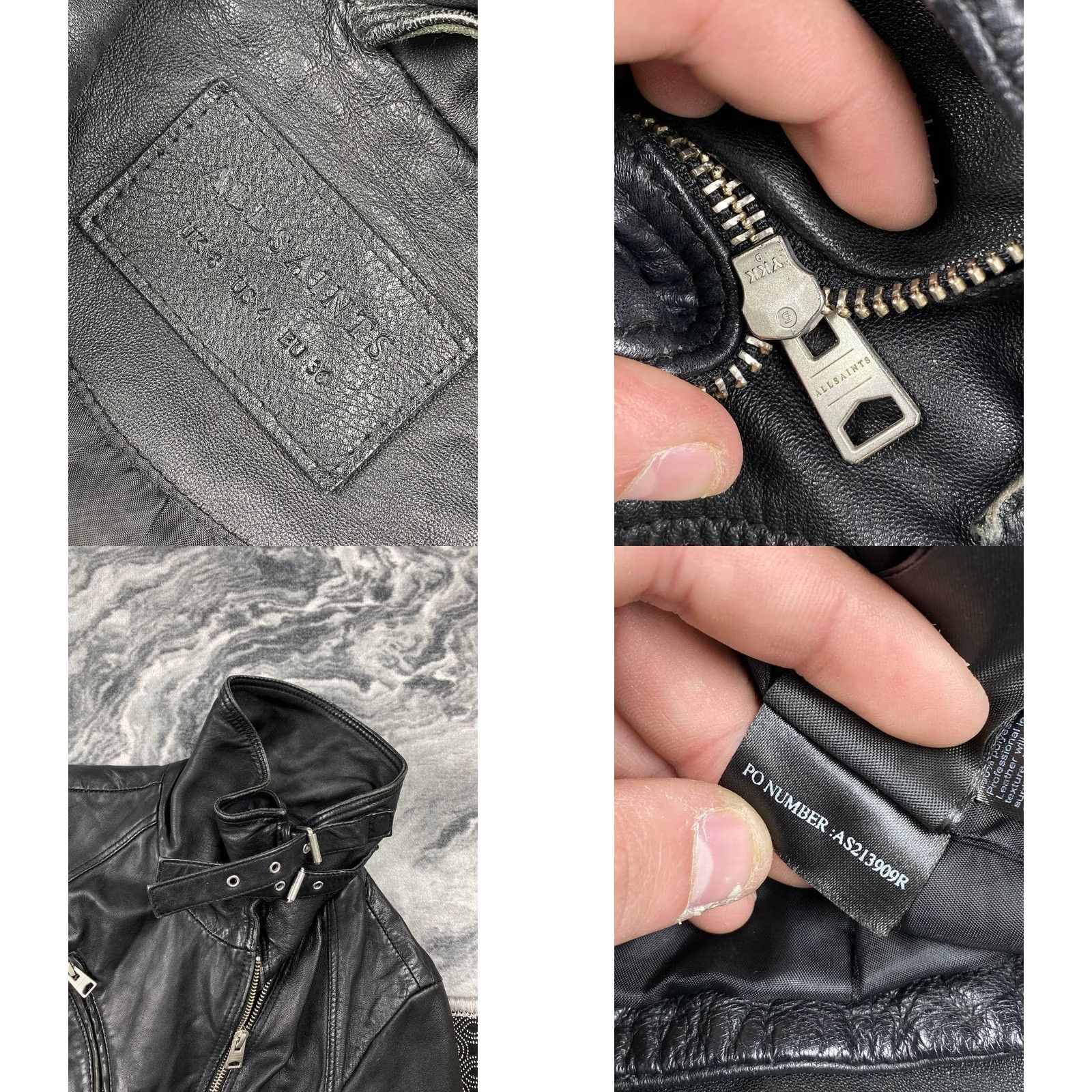 Allsaints VINTAGE AllSaints Belvedere Leather Jacket Women 36 Black Biker Shirt Style 6? Size XS / US 0-2 / IT 36-38 - 8 Thumbnail