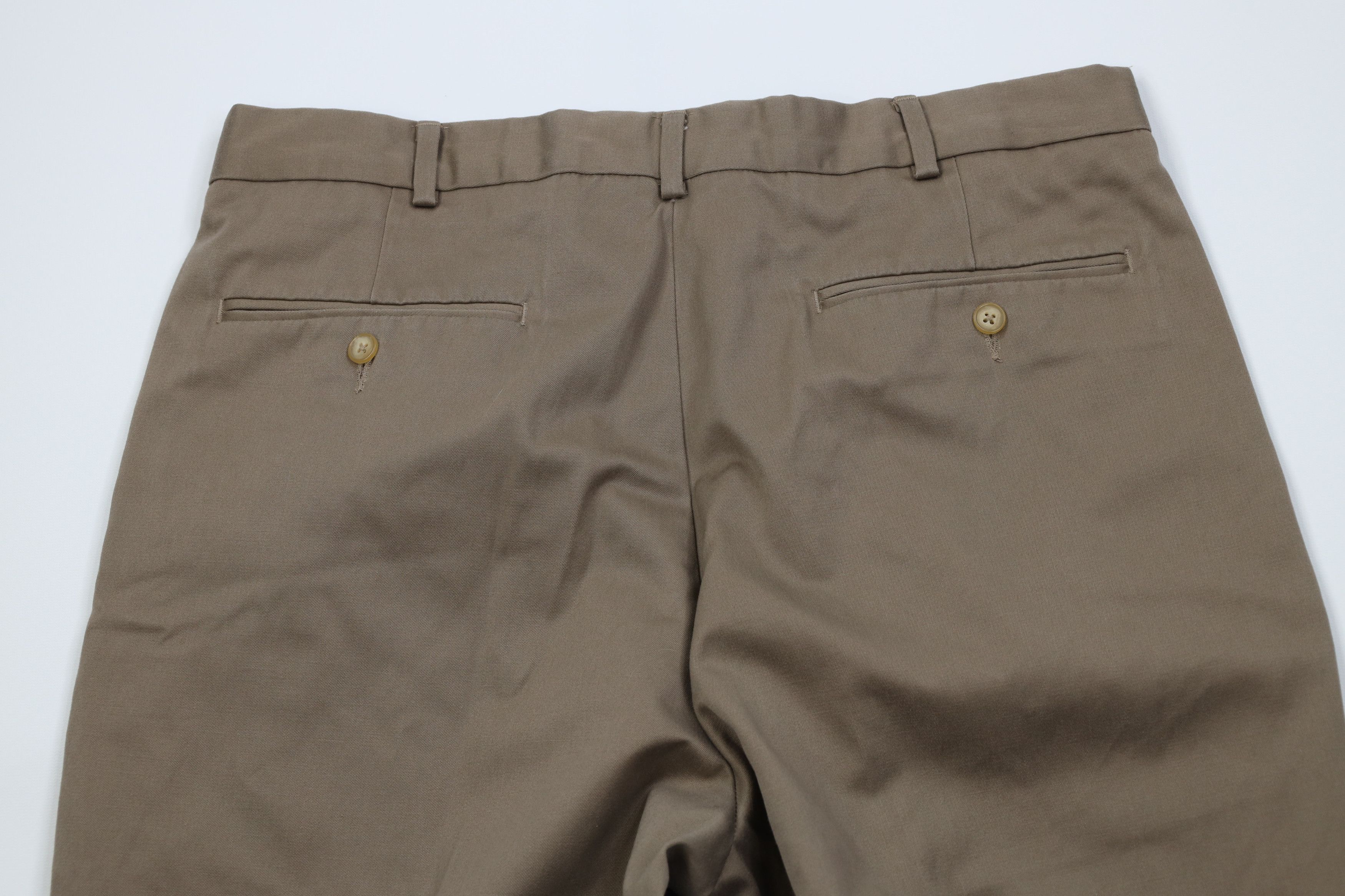 Lands' End Vintage 90s Lands End Heavyweight Wide Leg Chino Pants Brown Size US 36 / EU 52 - 11 Thumbnail