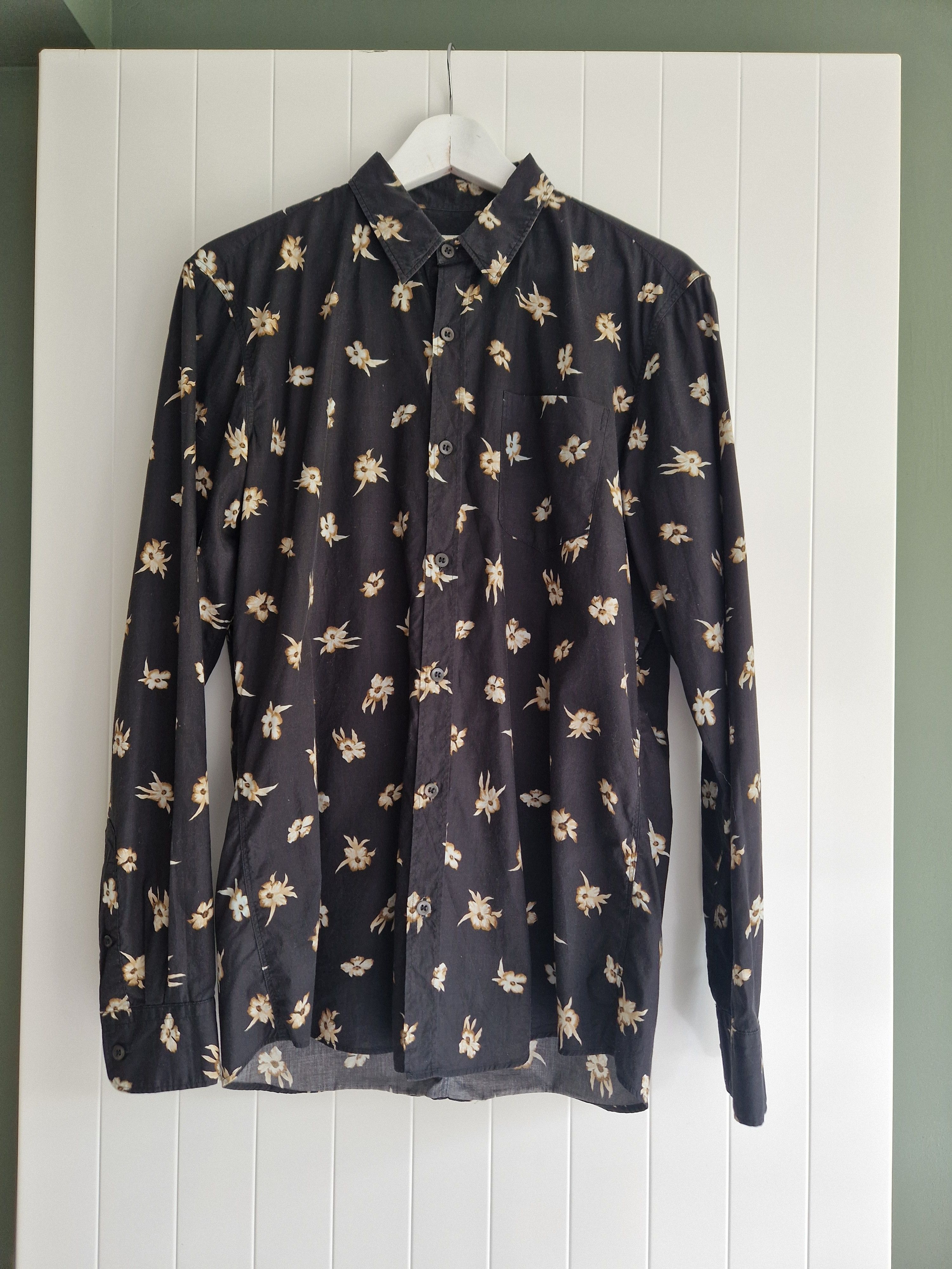 Dries Van Noten Shirt black/flower size 48 Size US M / EU 48-50 / 2 - 1 Thumbnail