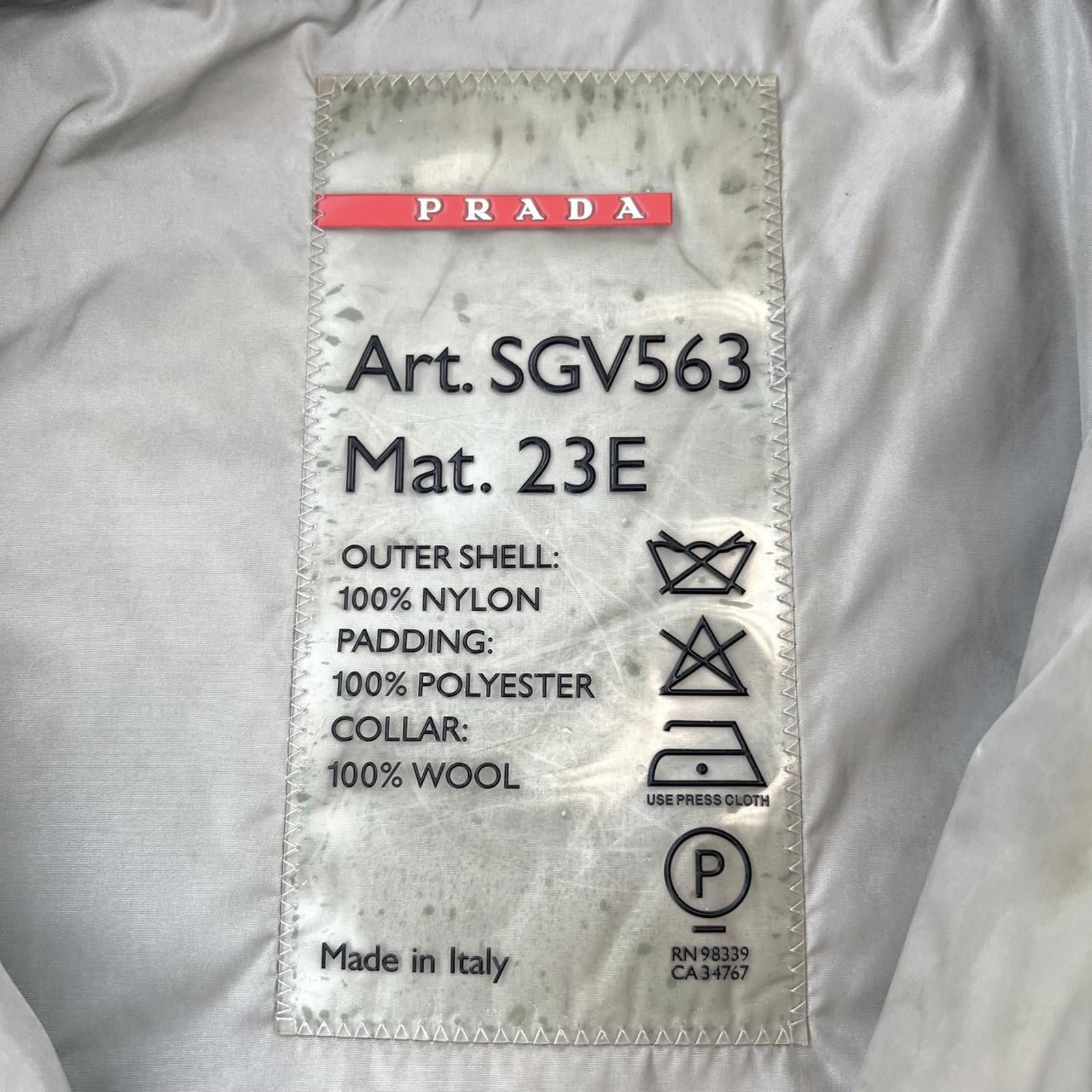 Prada Prada Sport Grey Padded Bomber Jacket Size US M / EU 48-50 / 2 - 9 Thumbnail