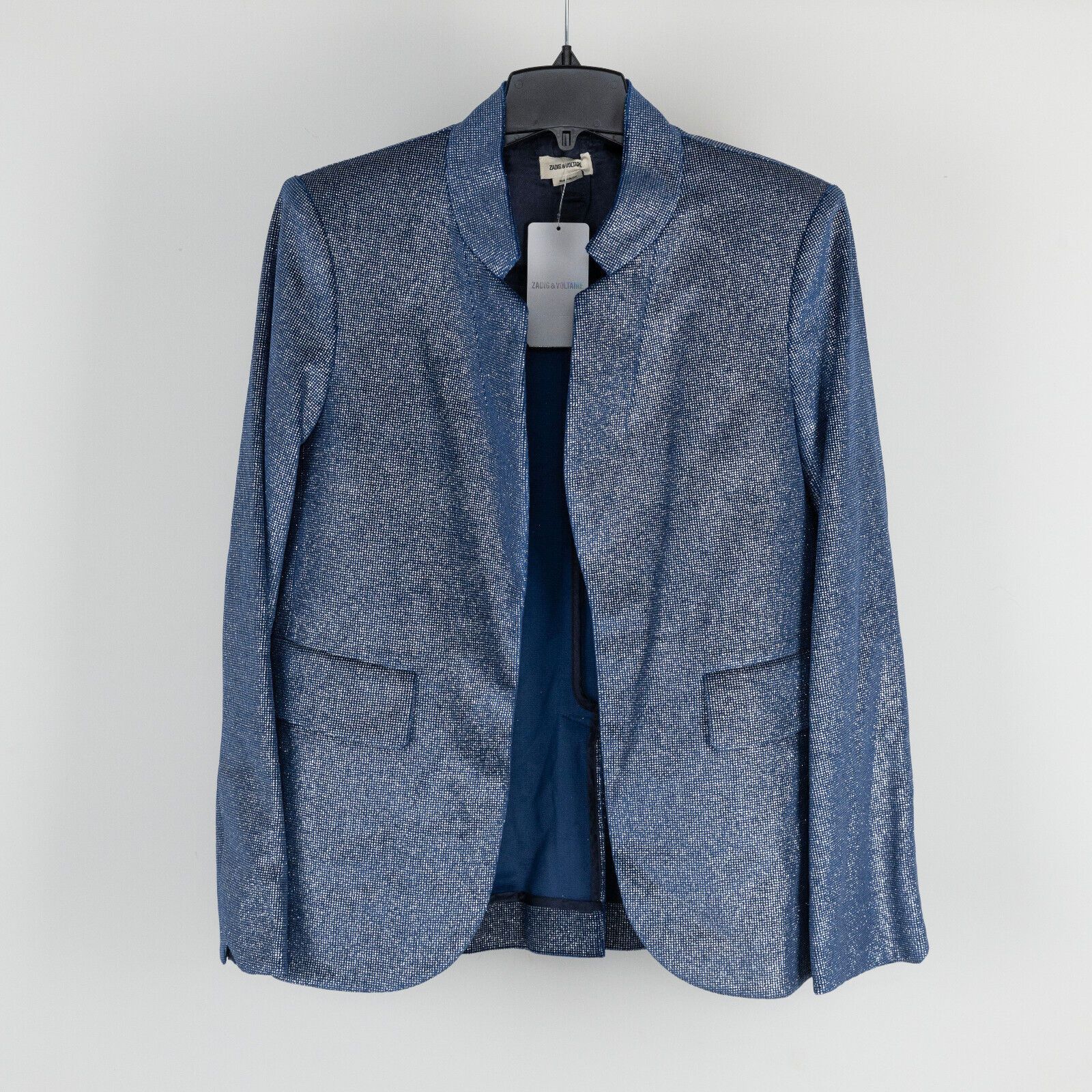 Zadig & Voltaire Zadig & Voltaire Very Velours Sparkle Blazer Encre Size 42FR Size M / US 6-8 / IT 42-44 - 1 Thumbnail
