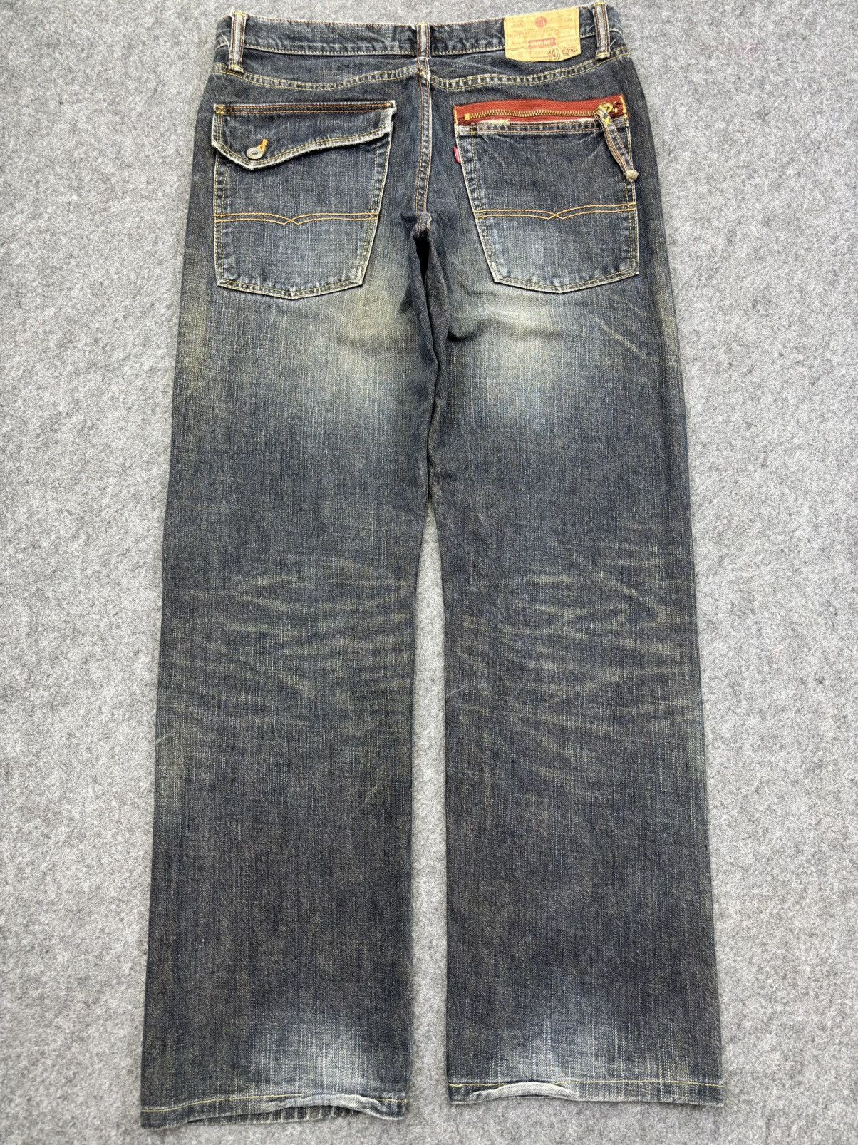 Japanese Brand 💥Sick 90s Style💥GLHeart Mud Stone Wash Denim F761 Size US 33 - 16 Thumbnail