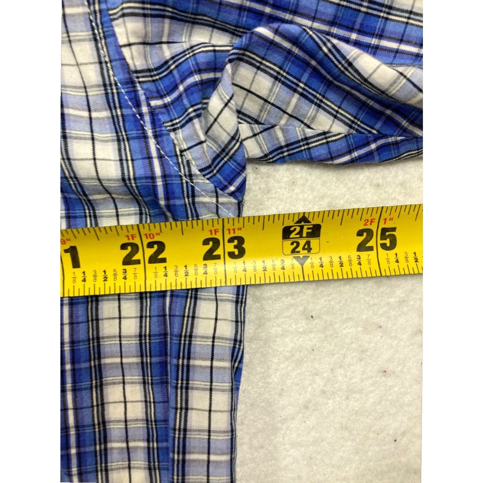 Ralph Lauren Ralph Lauren Mens Large Blue Plaid Shirt Short Sleeve Size US L / EU 52-54 / 3 - 7 Thumbnail