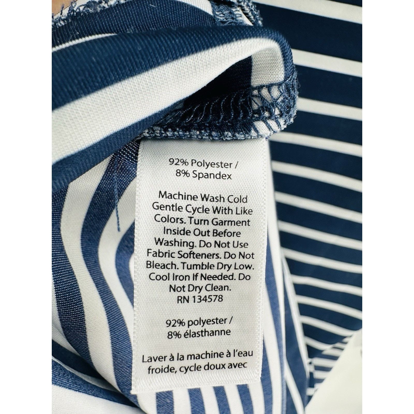 Vineyard Vines Vineyard Vines Blue White Stripe Zip Performance Pullover Size M / US 6-8 / IT 42-44 - 8 Thumbnail
