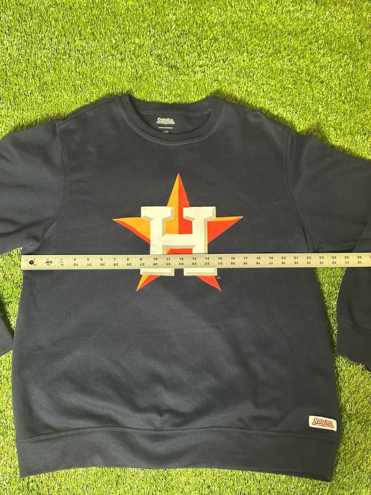Stitch's Jeans Houston Astros Stitches Sweatshirt size LARGE Size ONE SIZE - 3 Thumbnail