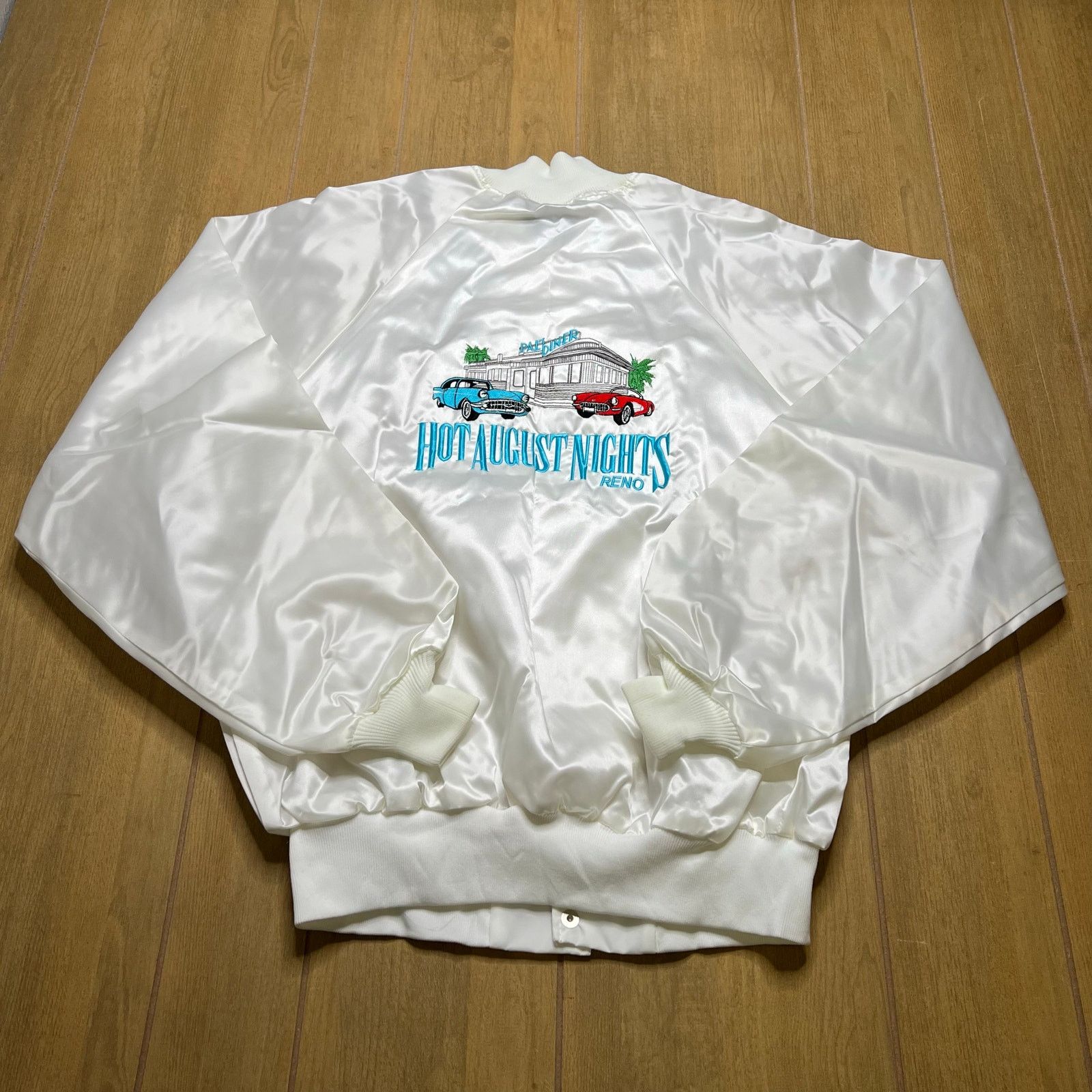 Vintage Vintage 1991 Hot August Nights Reno Satin Jacket XL Unisex Size US XL / EU 56 / 4 - 1 Thumbnail