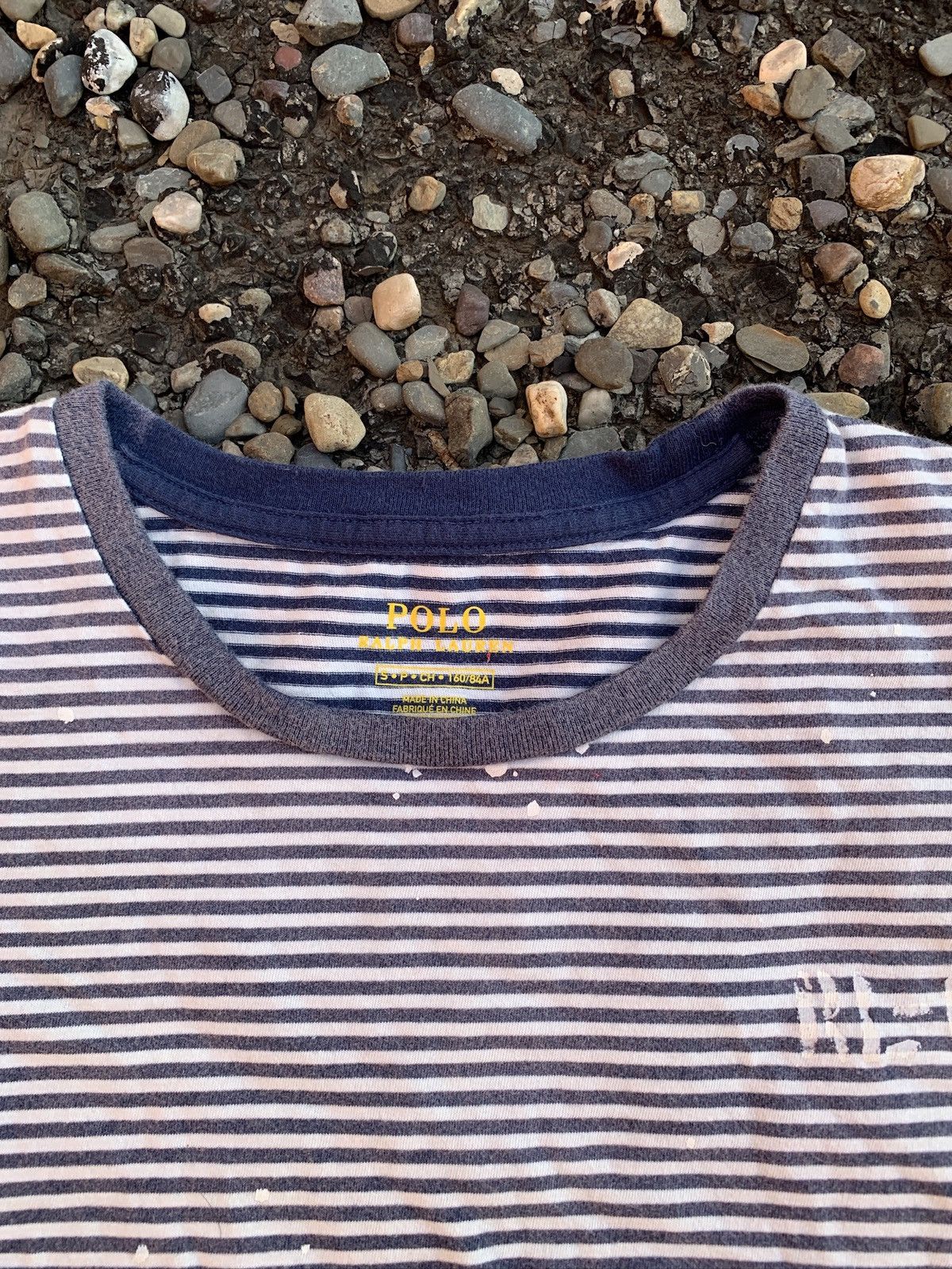 Polo Ralph Lauren Polo Ralph Lauren RL-67 Striped Paint Splatter T-Shirt Size S / US 4 / IT 40 - 9 Thumbnail