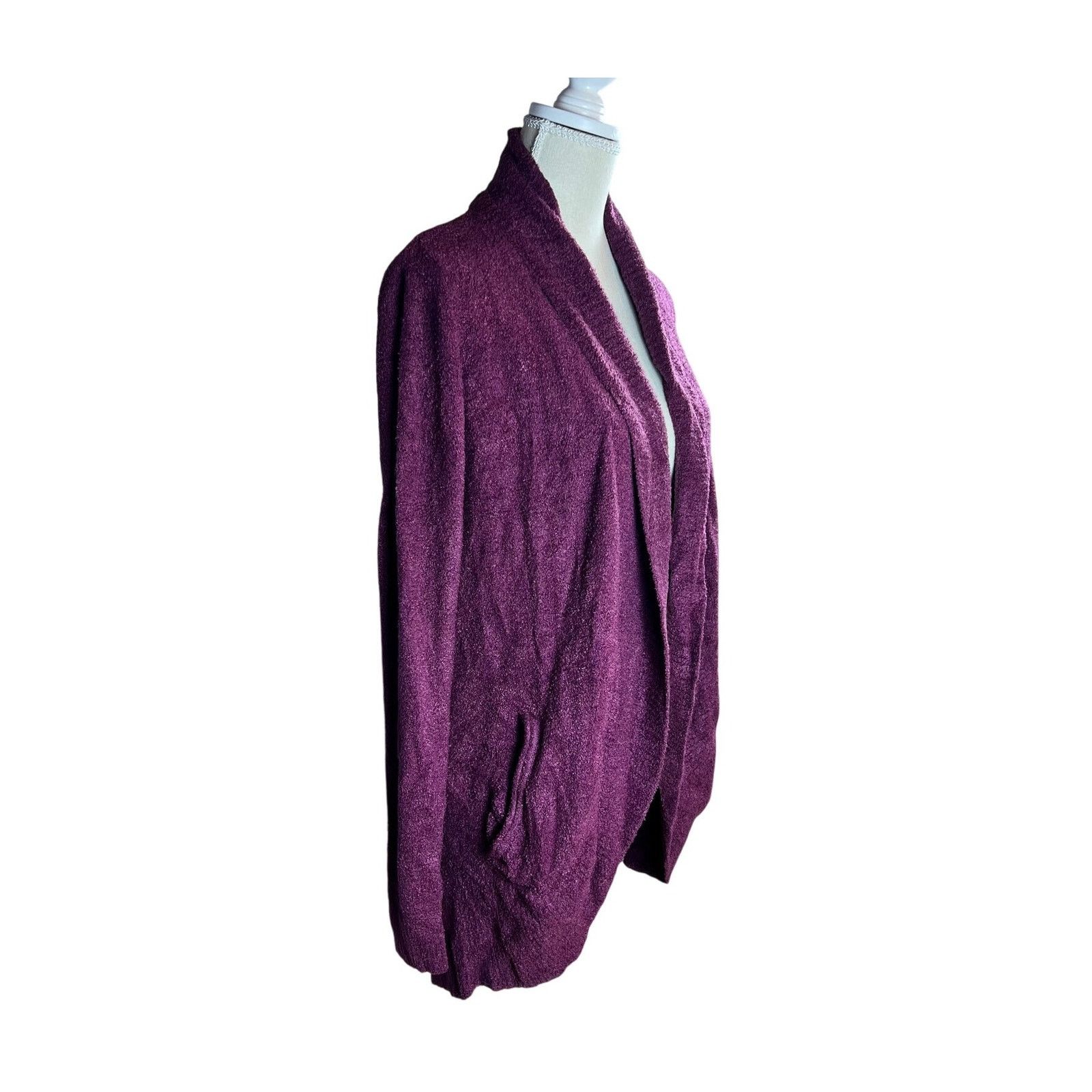 Other Barefoot Dreams CozyChicLite Burgundy Maroon Cardigan XS/S Size S / US 4 / IT 40 - 4 Thumbnail