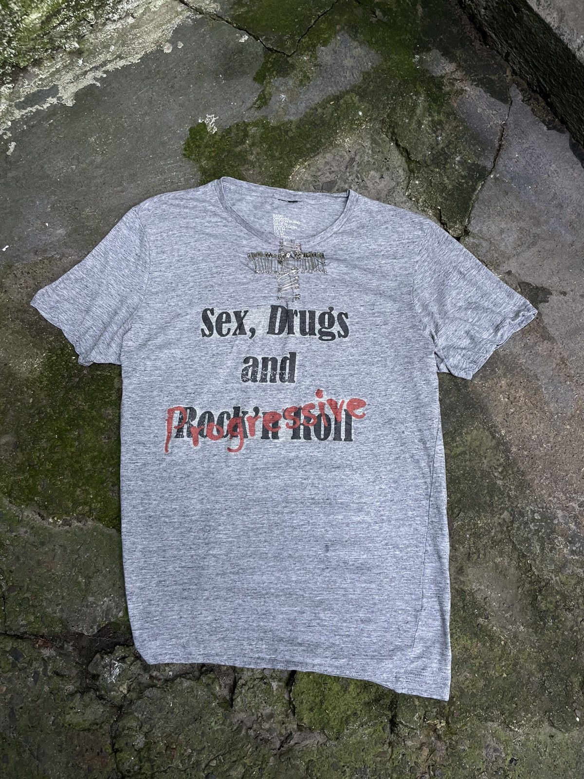 Japanese Brand Sex , Drugs and Rock’n Roll Progressive Opium Tee Grey RARE Size US S / EU 44-46 / 1 - 1 Thumbnail