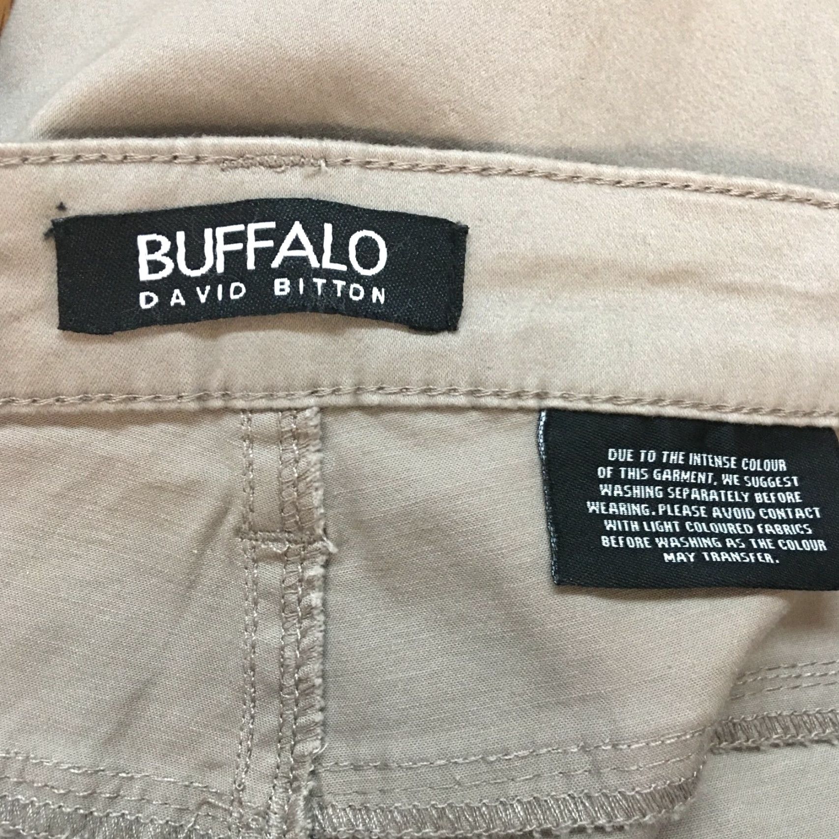 Buffalo David Bitton Buffalo David Bitton Mid Rise Pants Womens Size 16 Tan Flat Front 38X28 Size 38" / US 16 / IT 52 - 4 Thumbnail