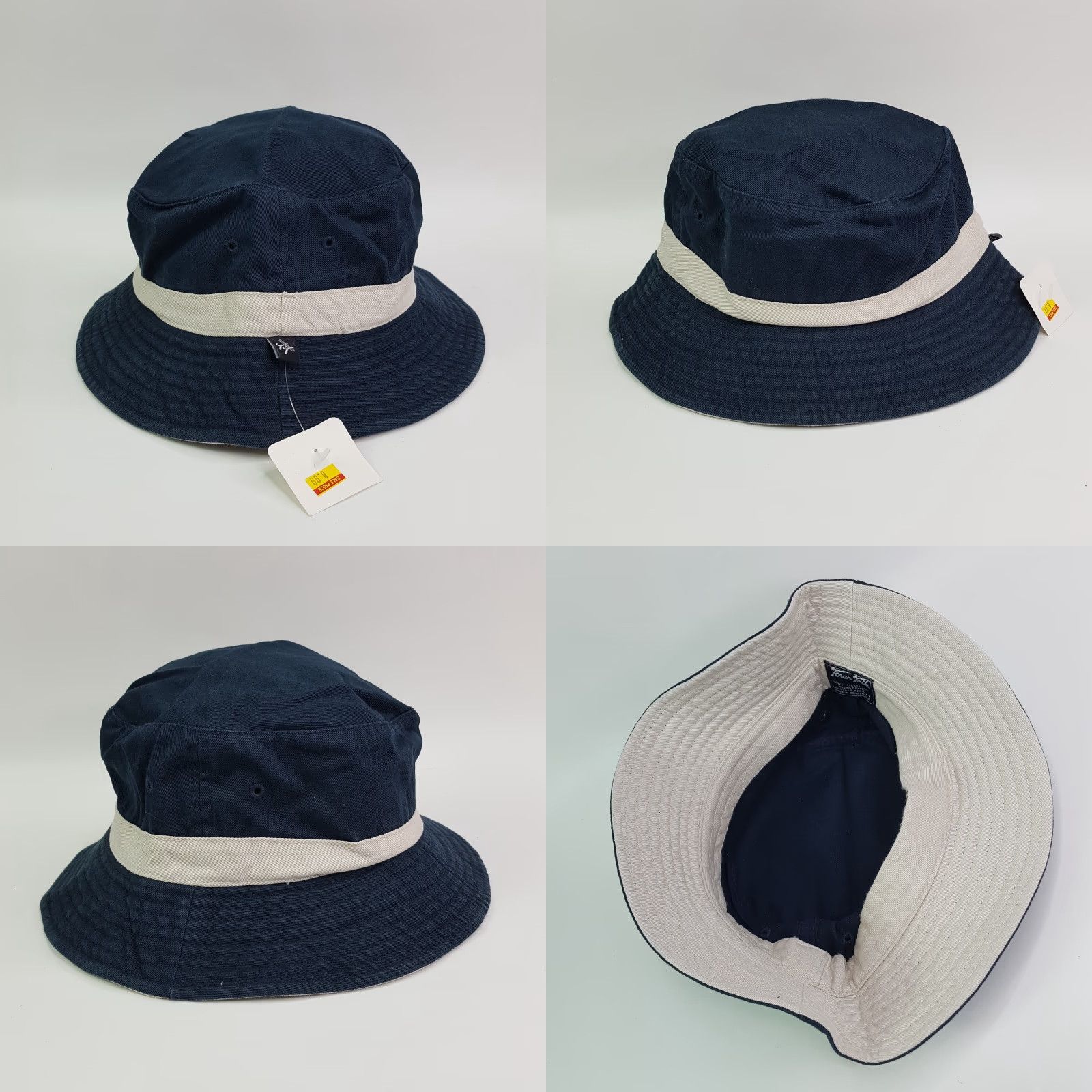 Vintage VINTAGE Town Talk Blue Twill Bucket Hat One Size Men Casual Outdoor Golf Sports 90s Militaria Hat Size ONE SIZE - 8 Thumbnail