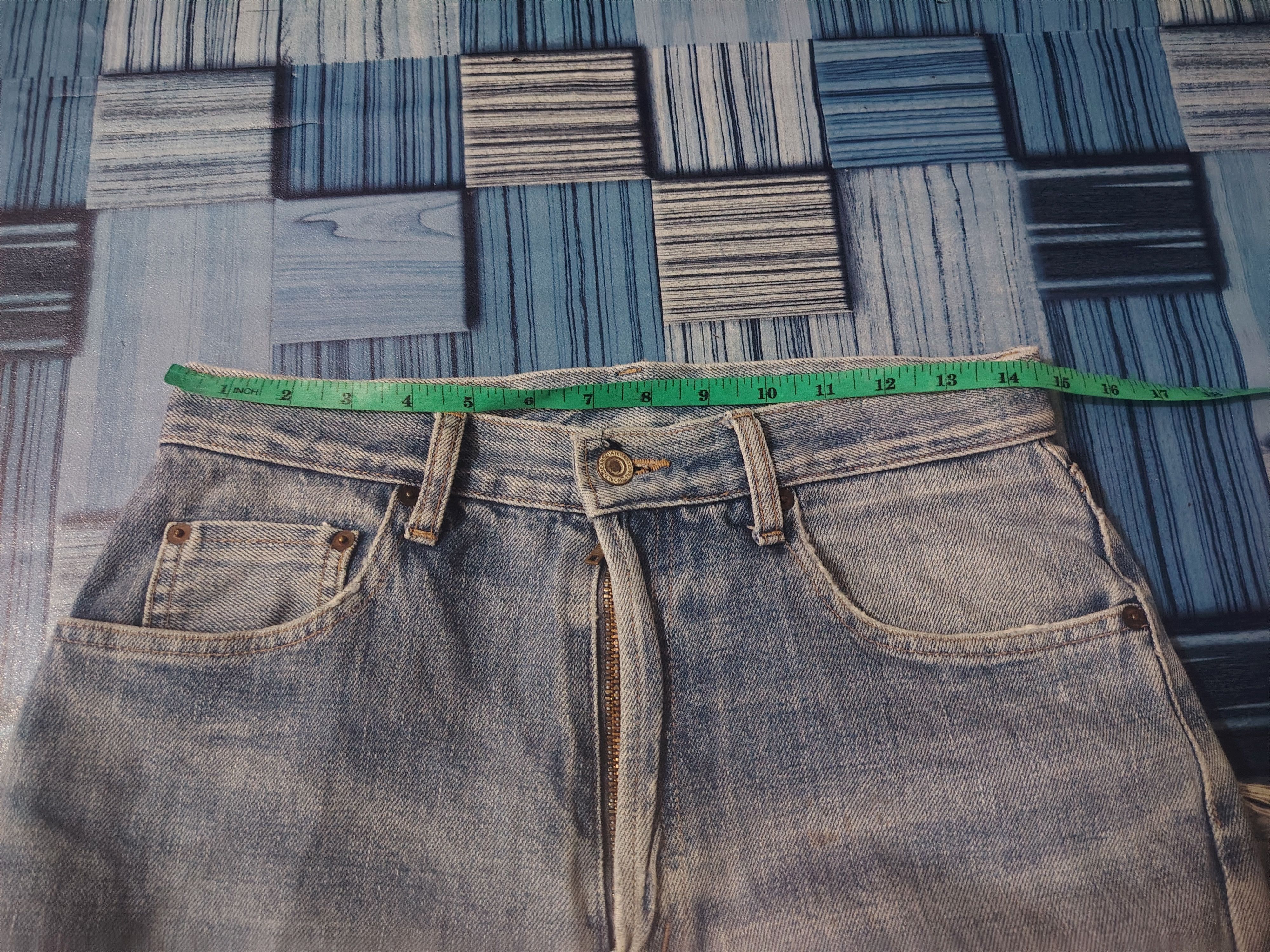 Spellbound Distressed Jeans Spellbound Rare Green line Selvedge Jeans Size US 29 - 21 Thumbnail