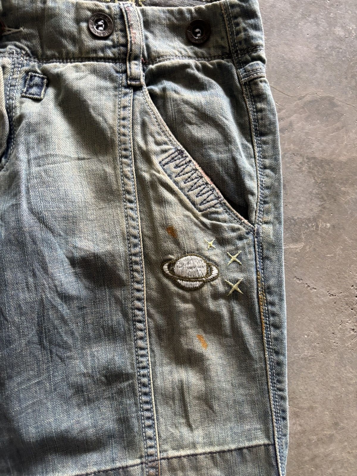 Diesel RARE flared diesel rusty patchwork art panelled distressed Size 27" / US 4 / IT 40 - 13 Thumbnail
