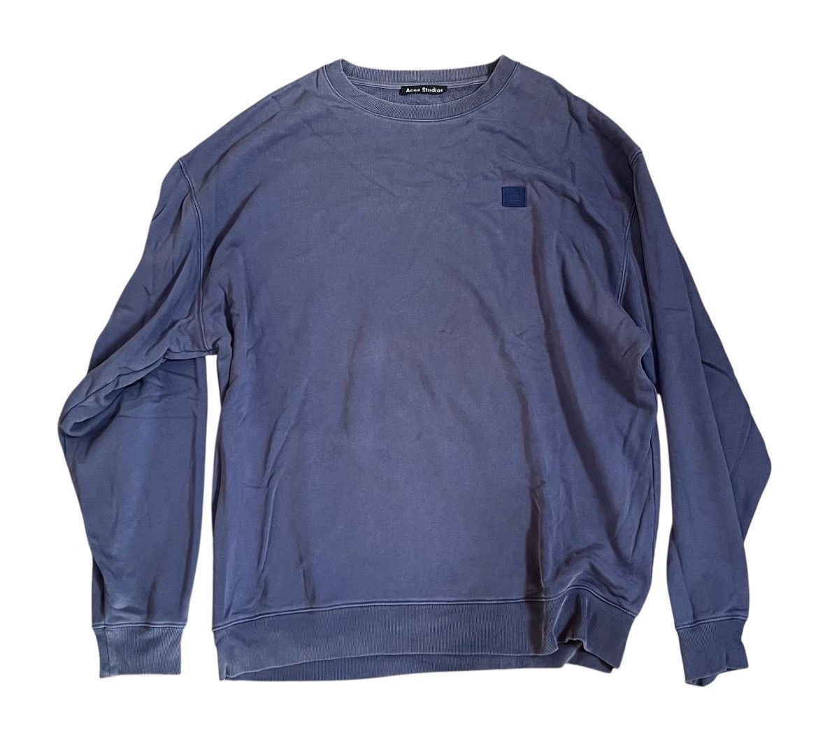 Acne Studios Acne studios face oversized washed blue sweatshirt Size US XL / EU 56 / 4 - 1 Thumbnail