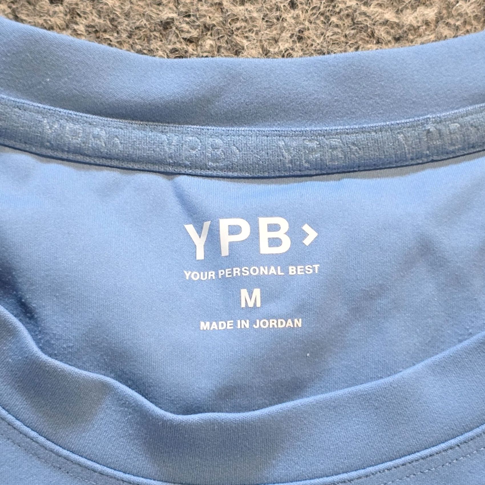 Vintage YPB Top Women Size M Blue Long Sleeve Cropped Stretch Performance Athletic T-Shirt Undergarment Casual Shirt Cropped Athletic Fit Womens Size M / US 6-8 / IT 42-44 - 3 Thumbnail