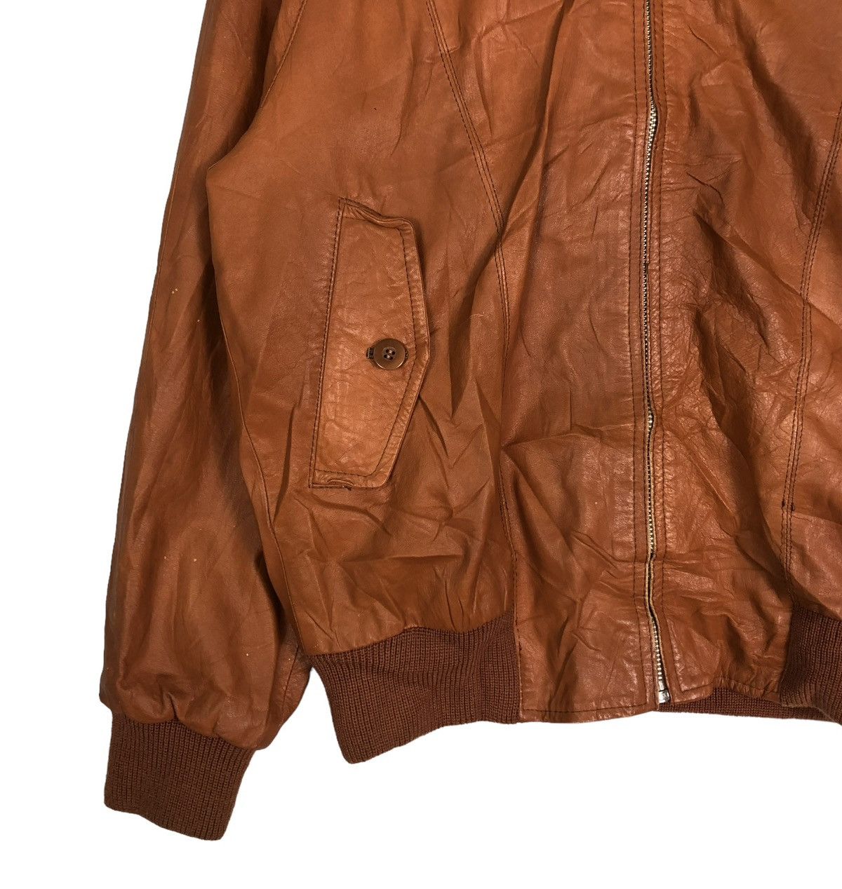 Japanese Brand 🔥VINTAGE BIKER LEATHER JACKET BLANKET CHECK TARTAN JAPAN Size US M / EU 48-50 / 2 - 5 Thumbnail