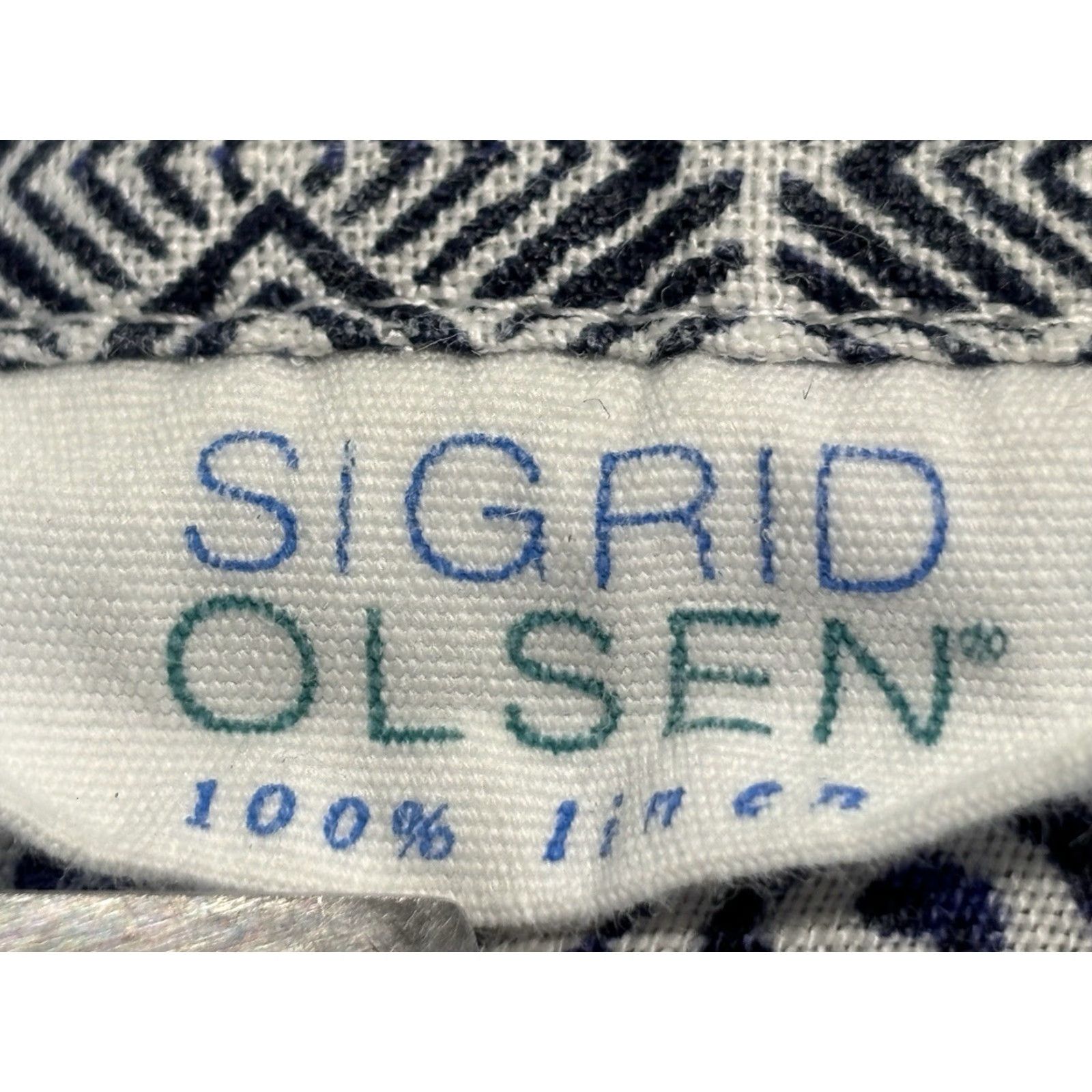 Vintage VINTAGE Sigrid Olsen Linen Tunic Women’s Large Blue Paisley 3/4 Sleeve Casual Bohemian Summer Size L / US 10 / IT 46 - 7 Thumbnail